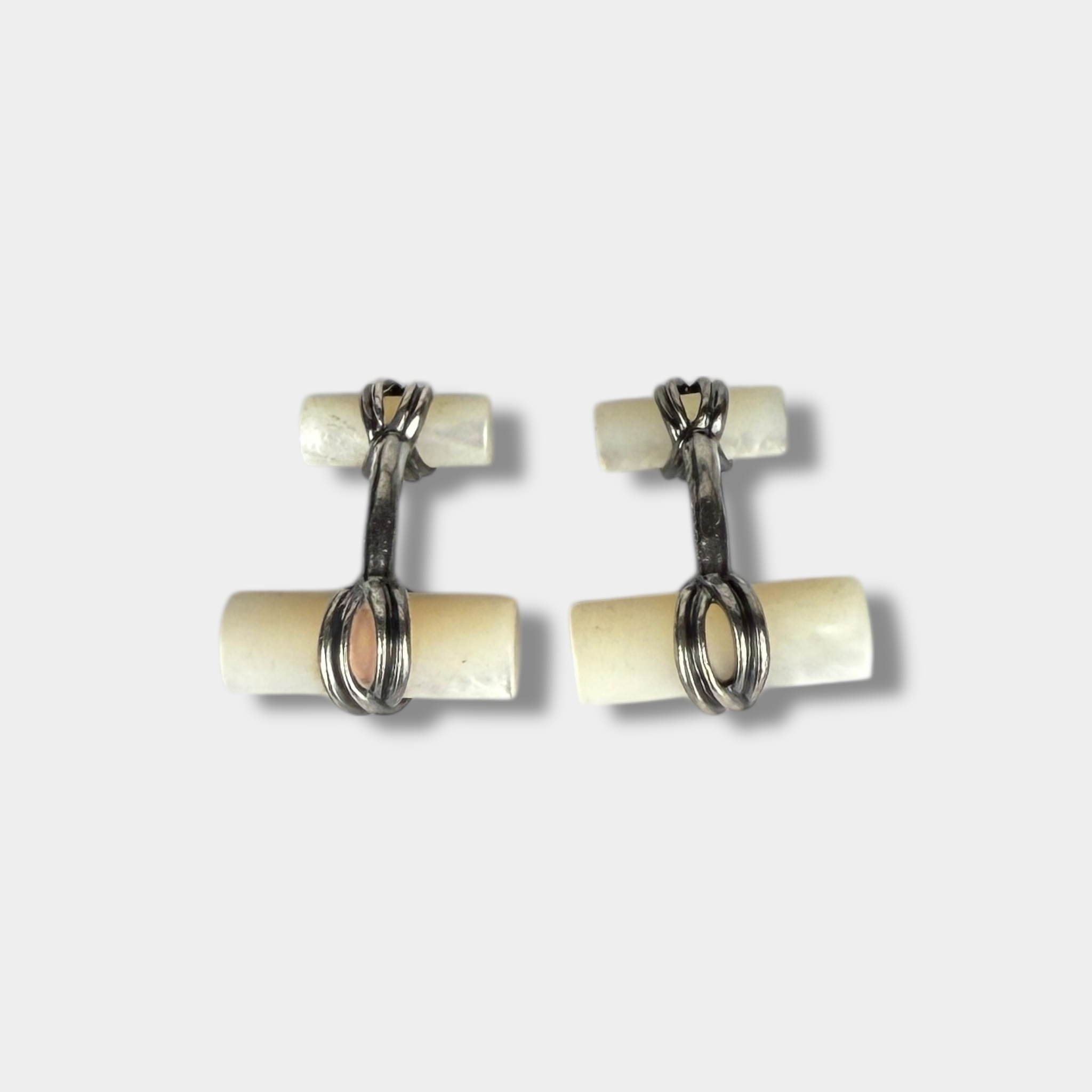 Tiffany Rare Cufflinks Silver And Mother Of Pearl