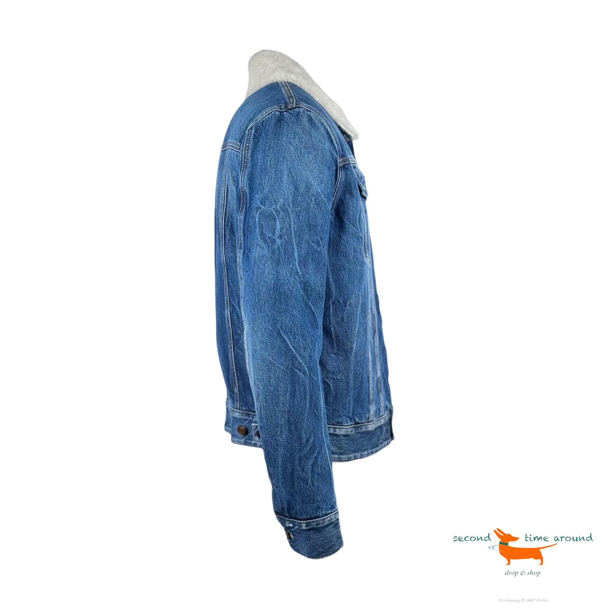 Saint Laurent Shearling Jeans Jacket