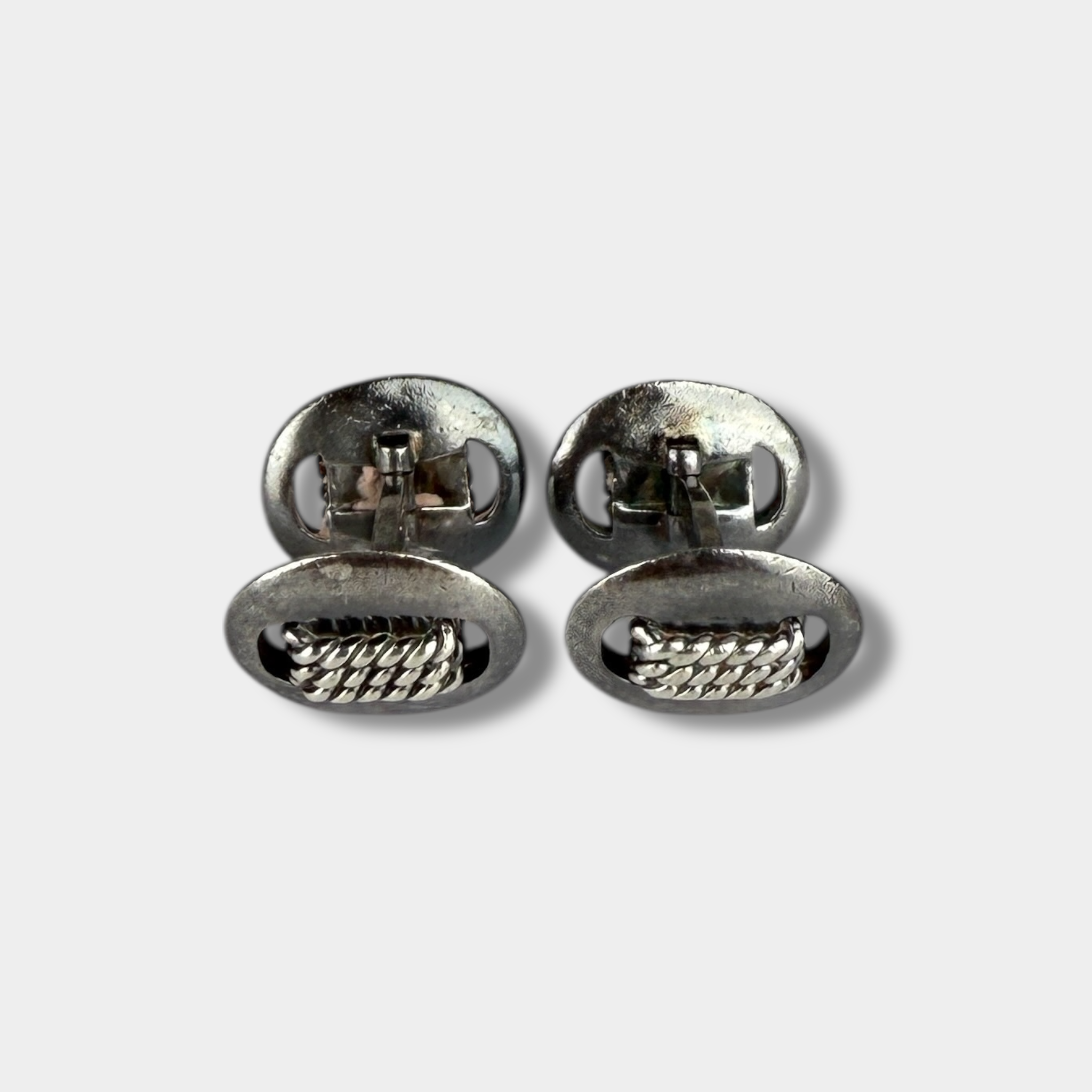 Hermes Silver Cufflinks