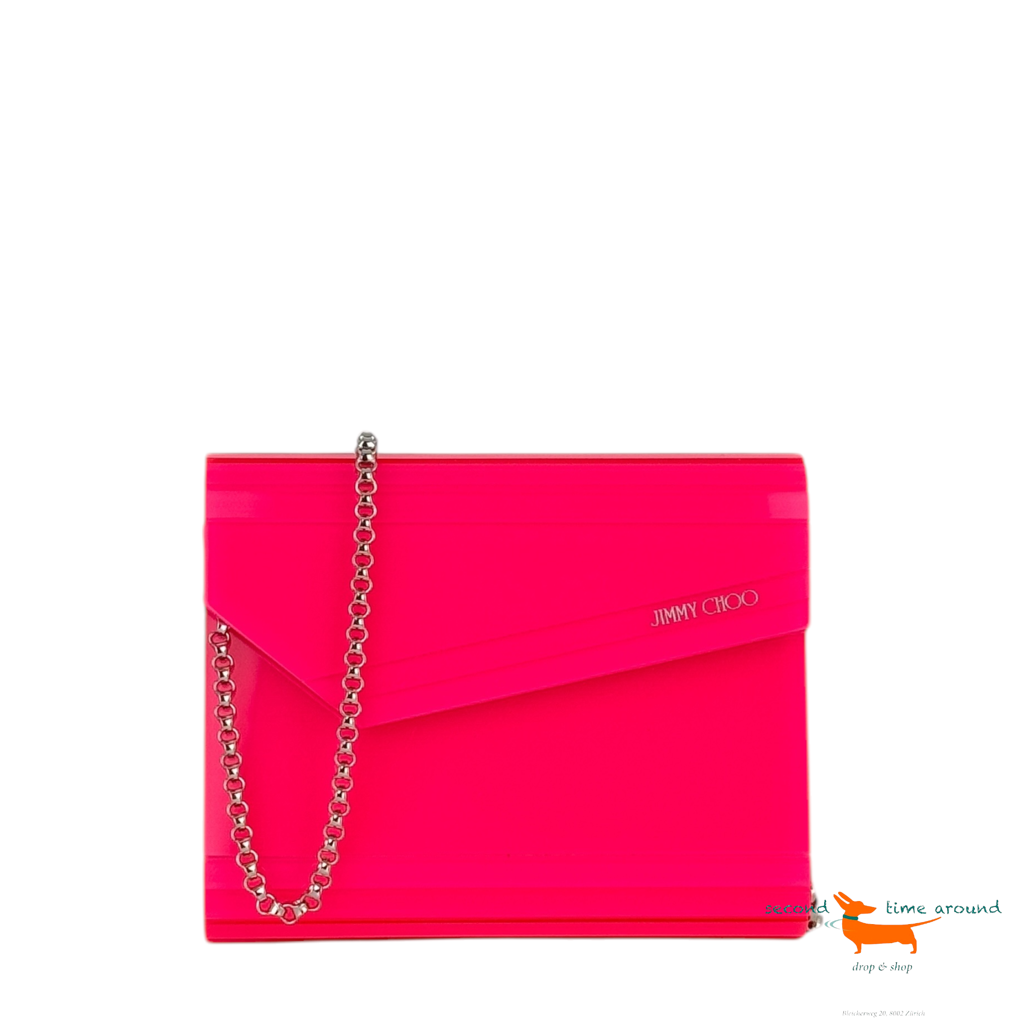 Jimmy Choo Candy Cerise Acrylic Clutch