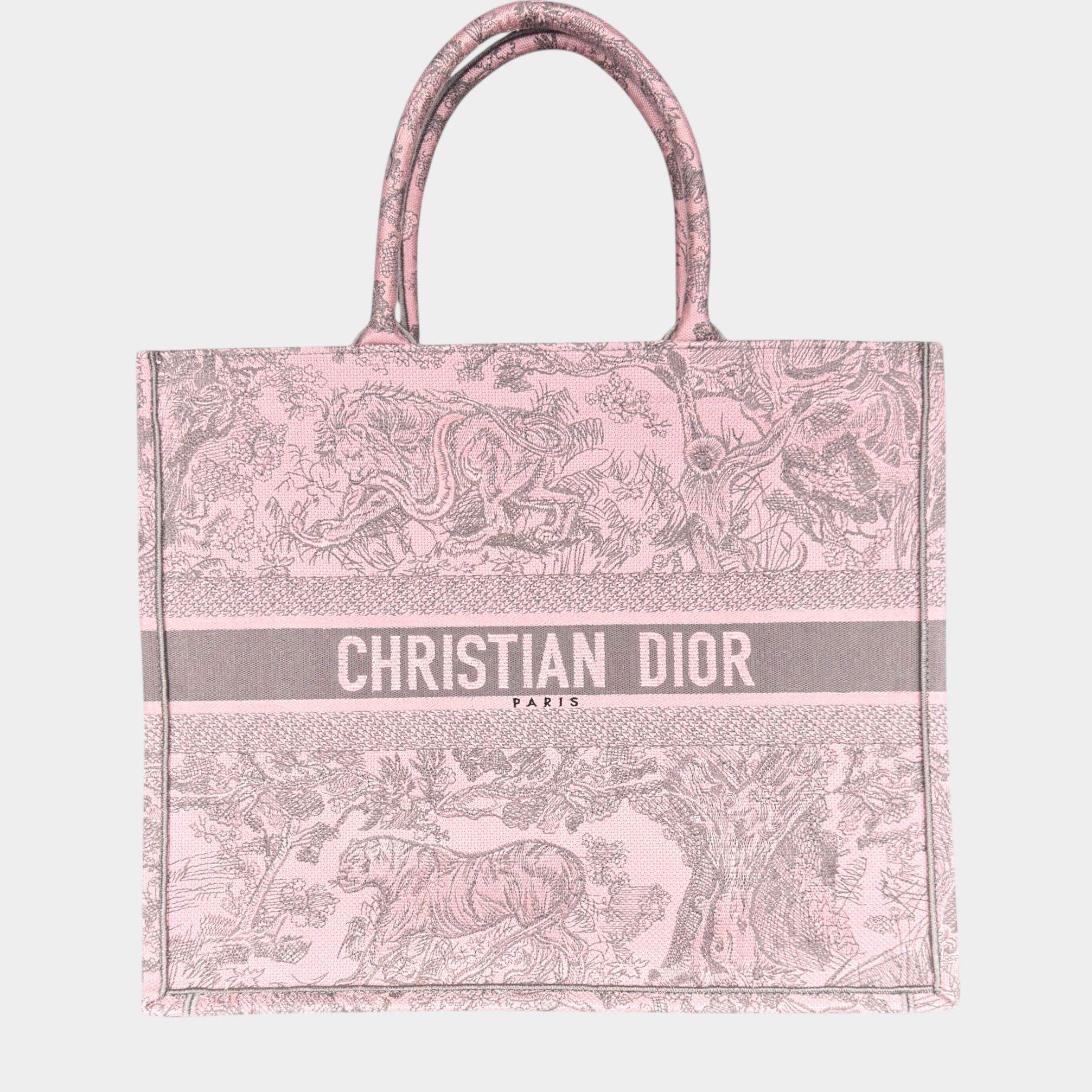 Christian Dior Large Dior Book Tote Toile de Jouy Pink