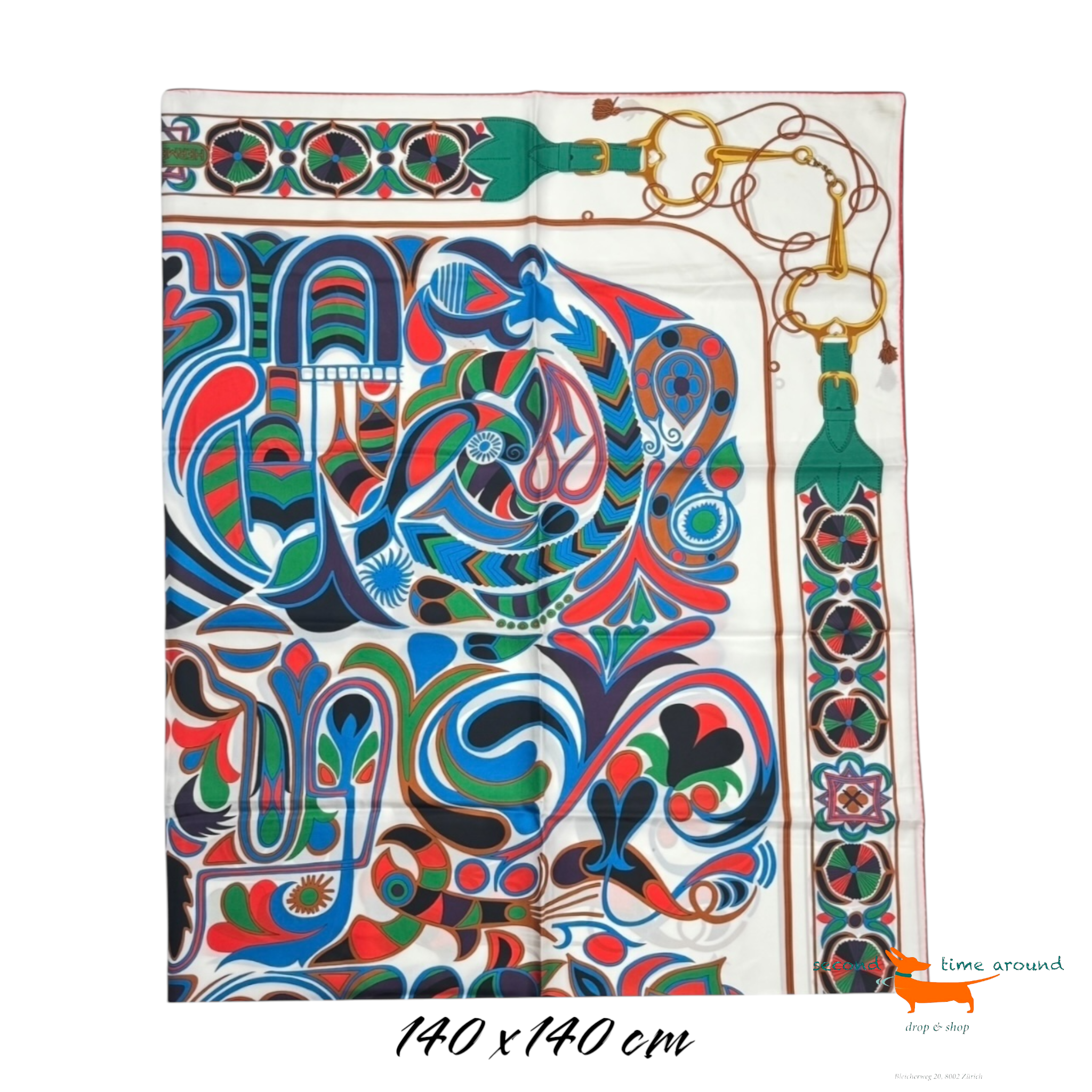 Hermes Blue Silk Twill 140x140 cm Flowers of South Africa Scarf