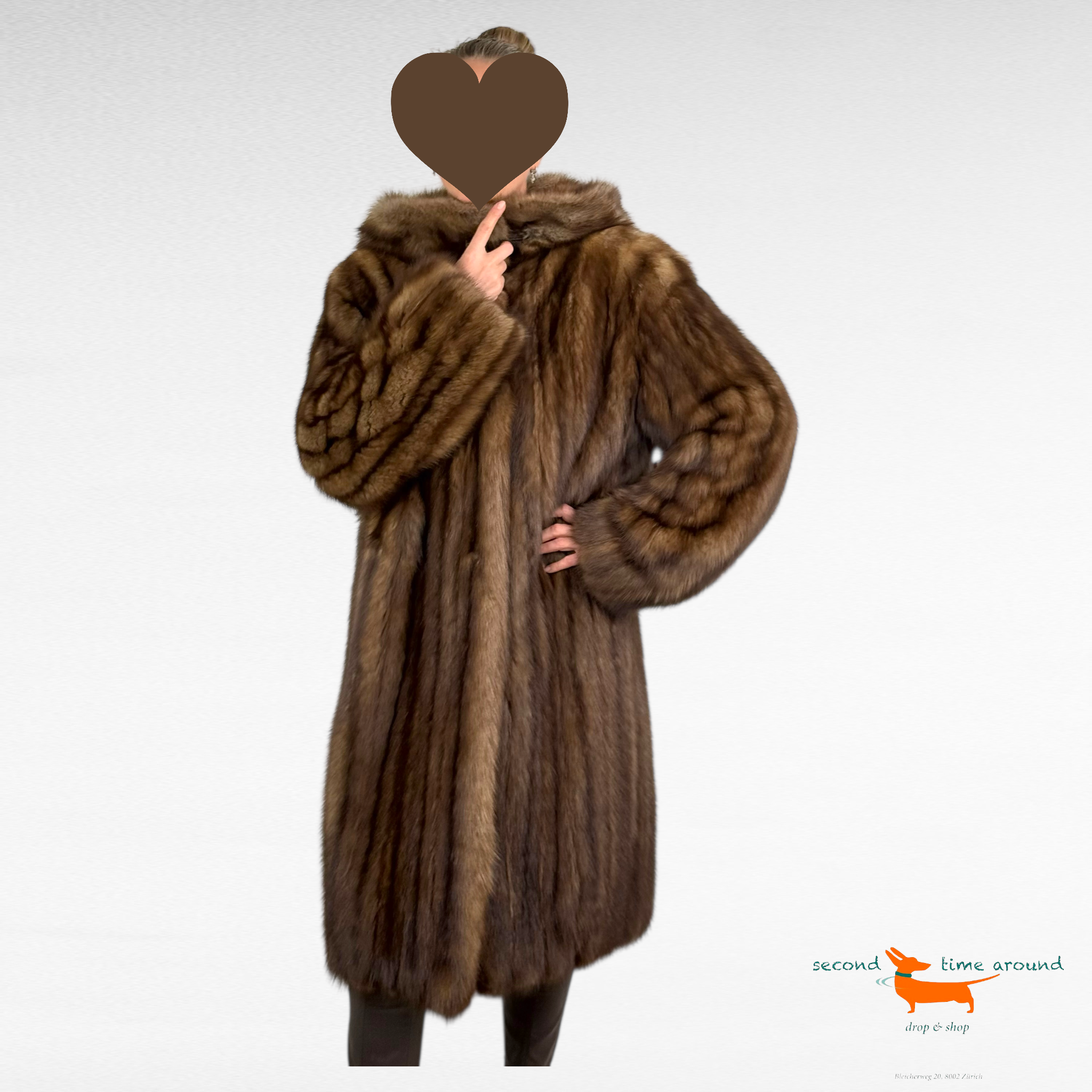 Jil Sander Hooded Sable Coat