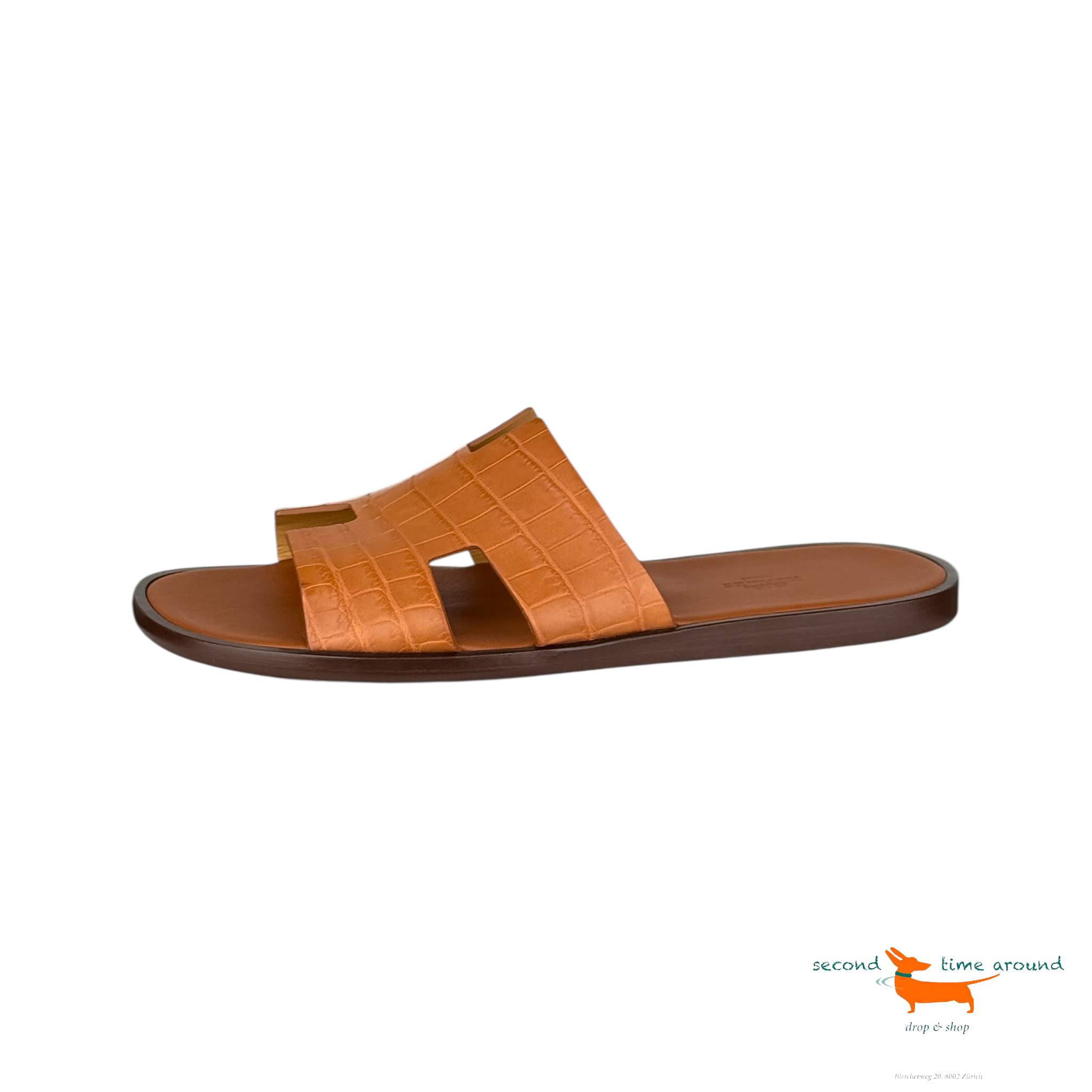 Hermes Izmir Sandals in Crocodile