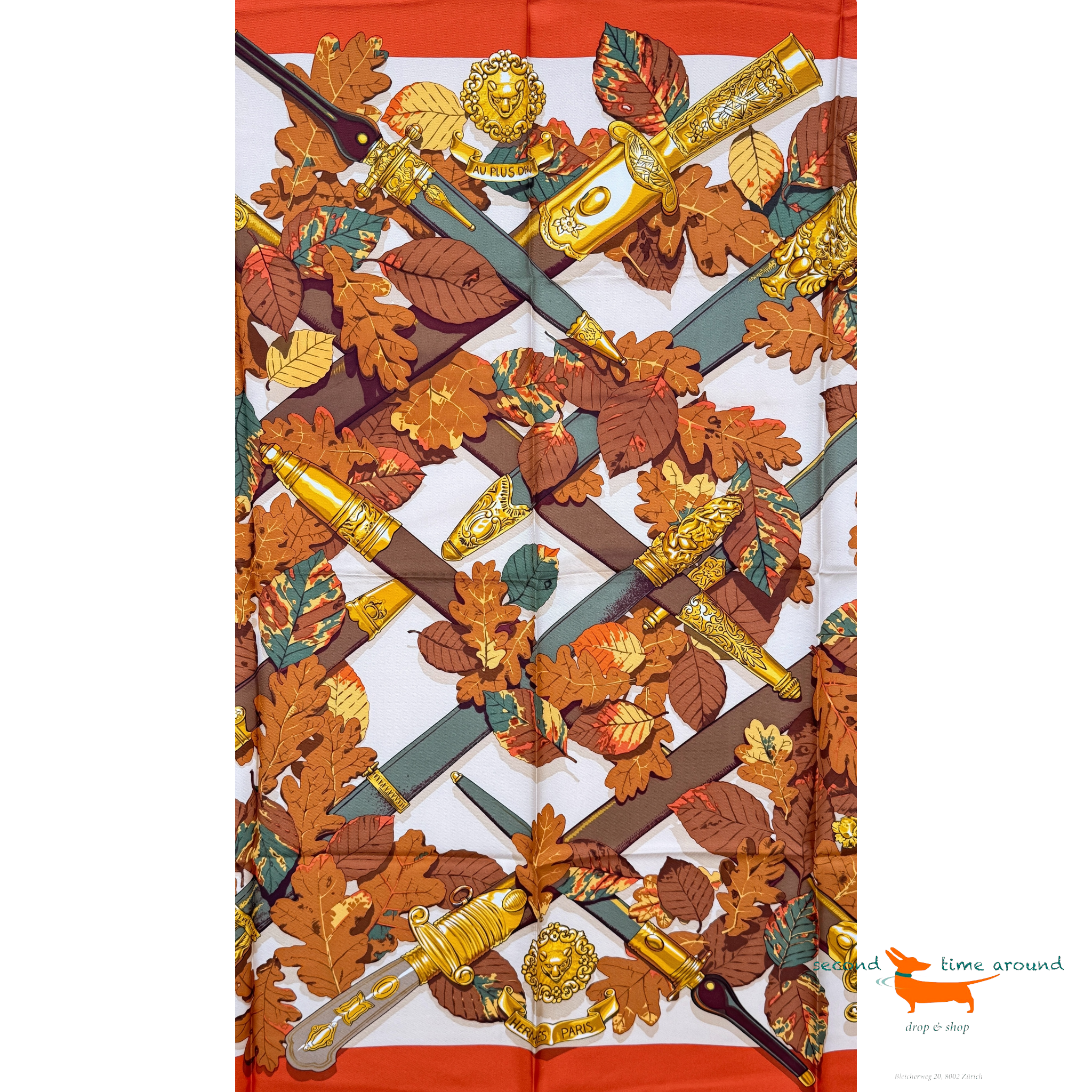 Hermes Silk Scarf Au Plus Dru by Vladimir Rybaltchenko