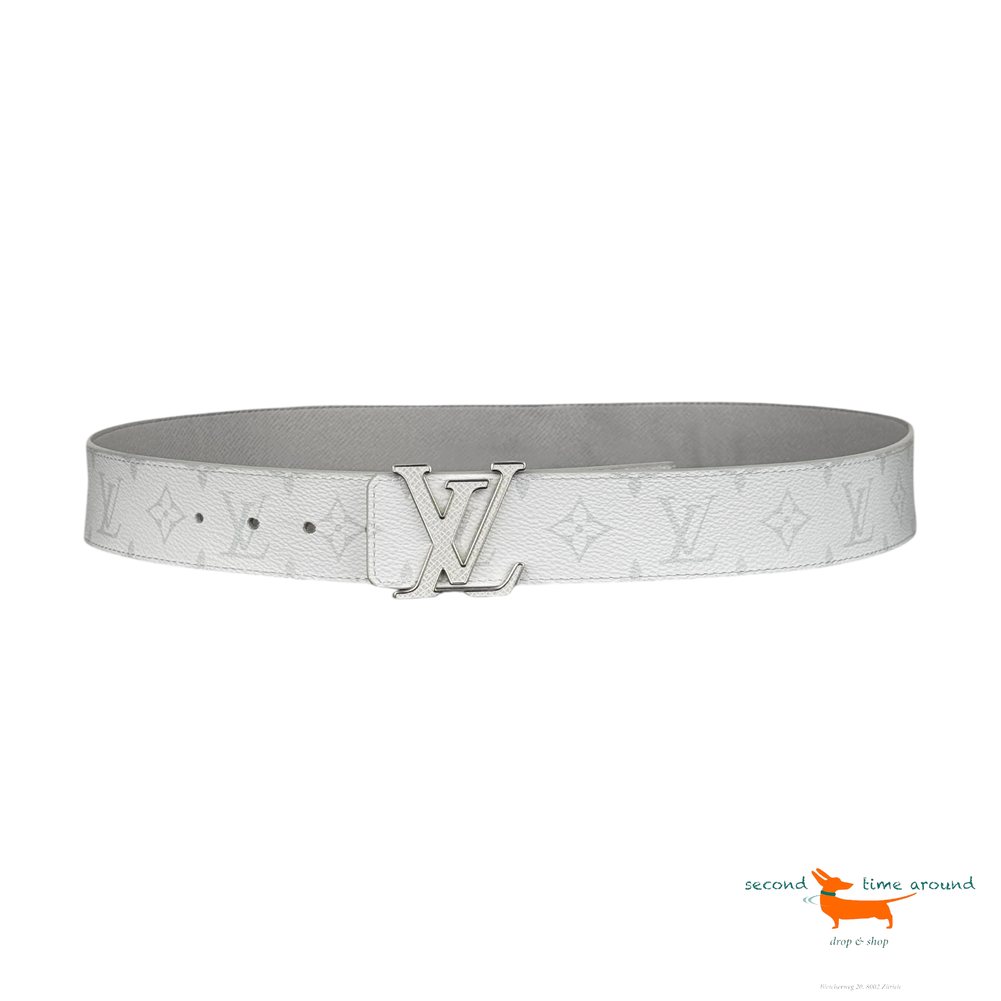 Louis Vuitton LV Initiales Reversible Belt Monogram Eclipse Taiga