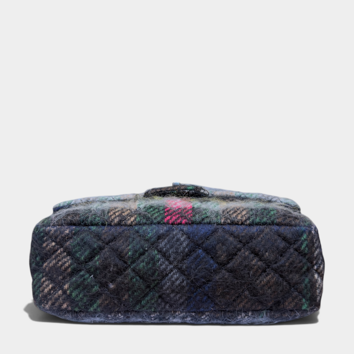 Chanel Black Multicolor Wool Tartan Paris-Edinburg Day Flap Bag