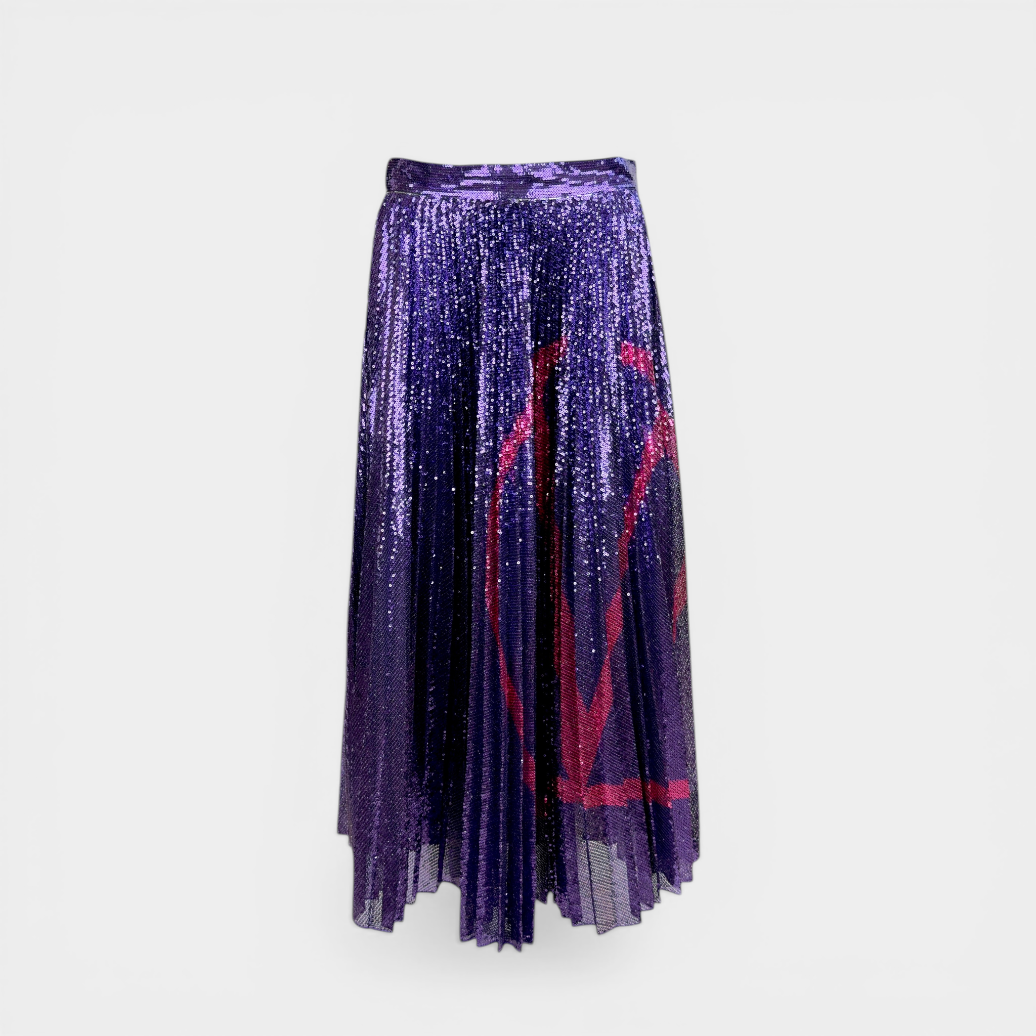 Valentino Vlogo Sequined Skirt