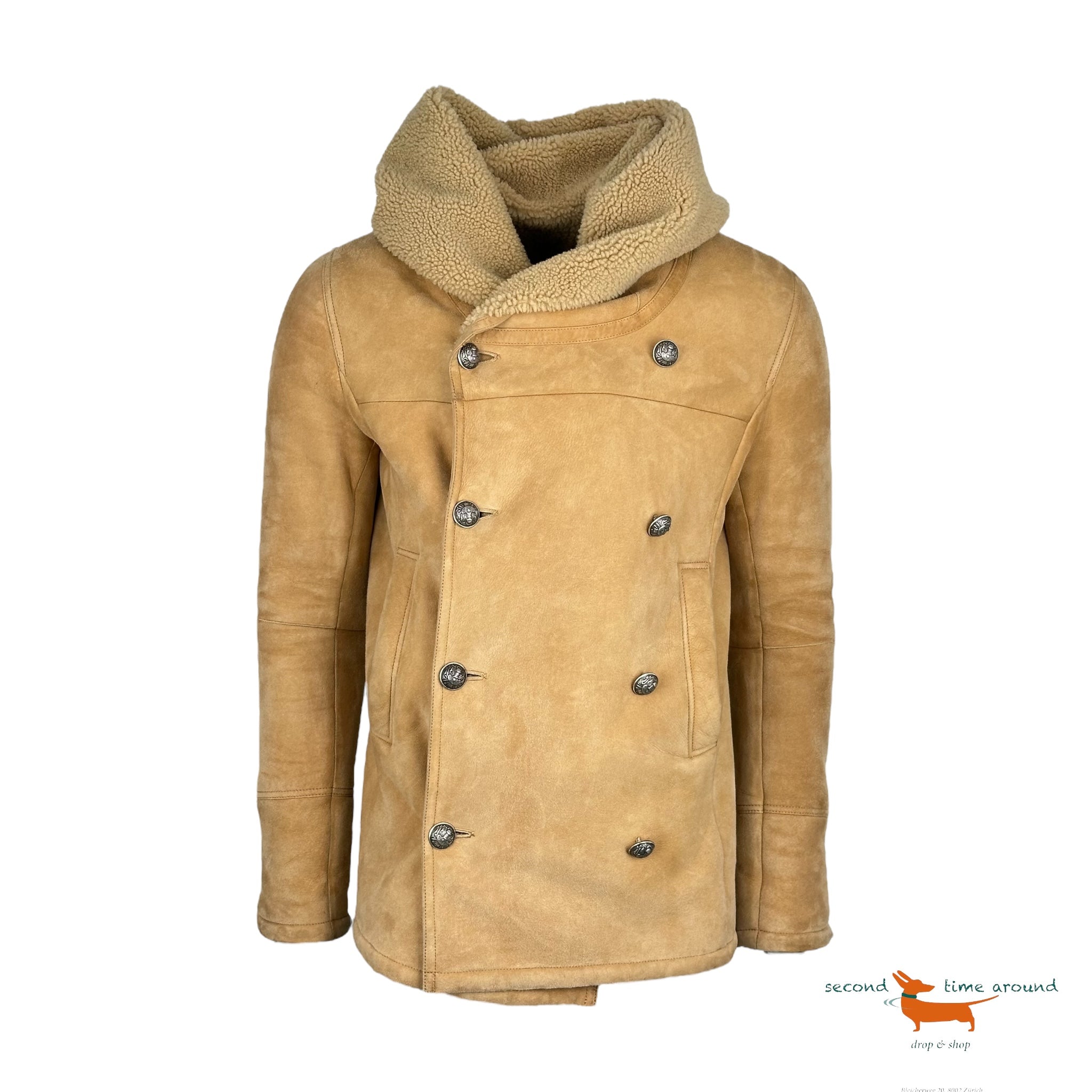 Balmain Hoodet Shearling Jacket