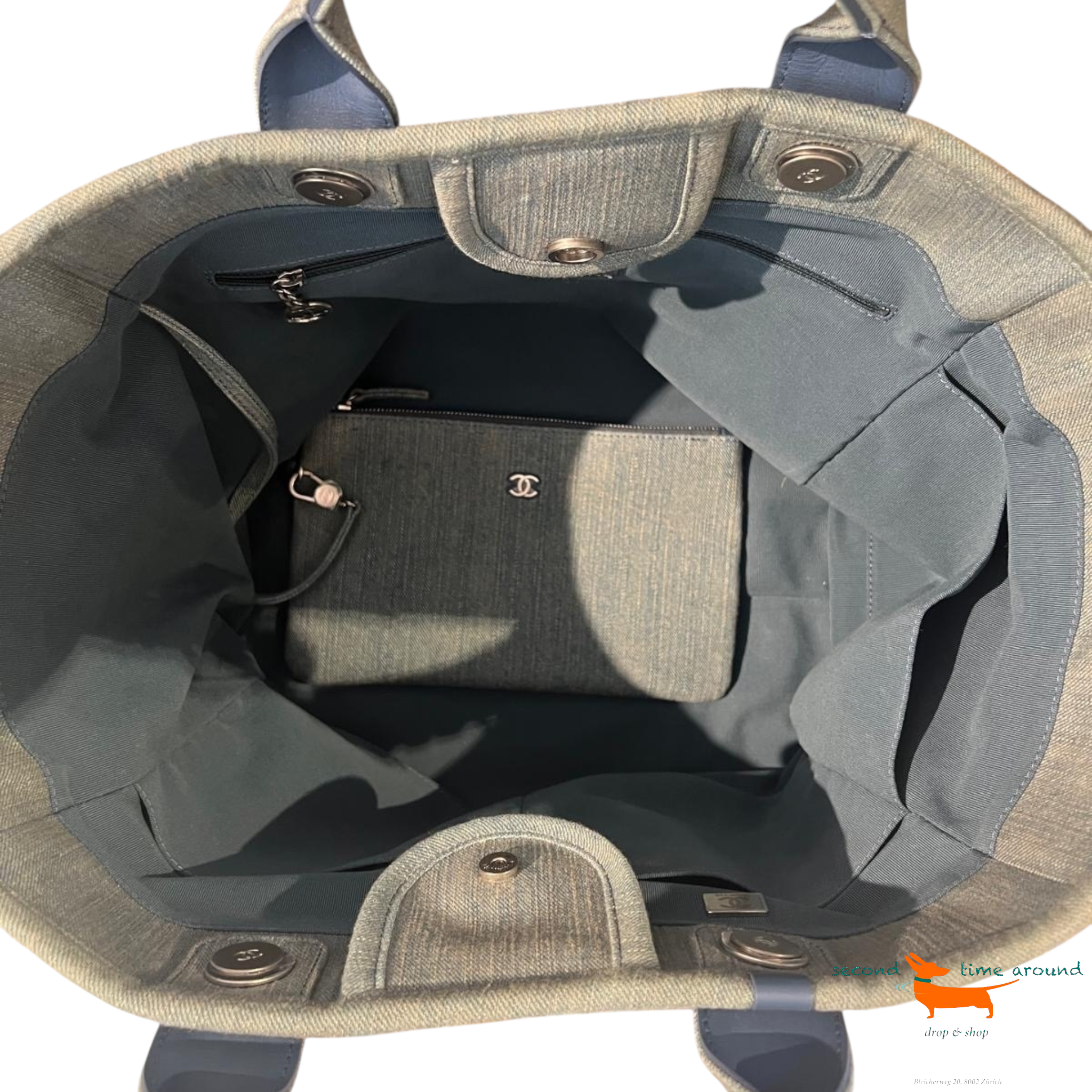 Chanel Deauville Denim Tote Bag