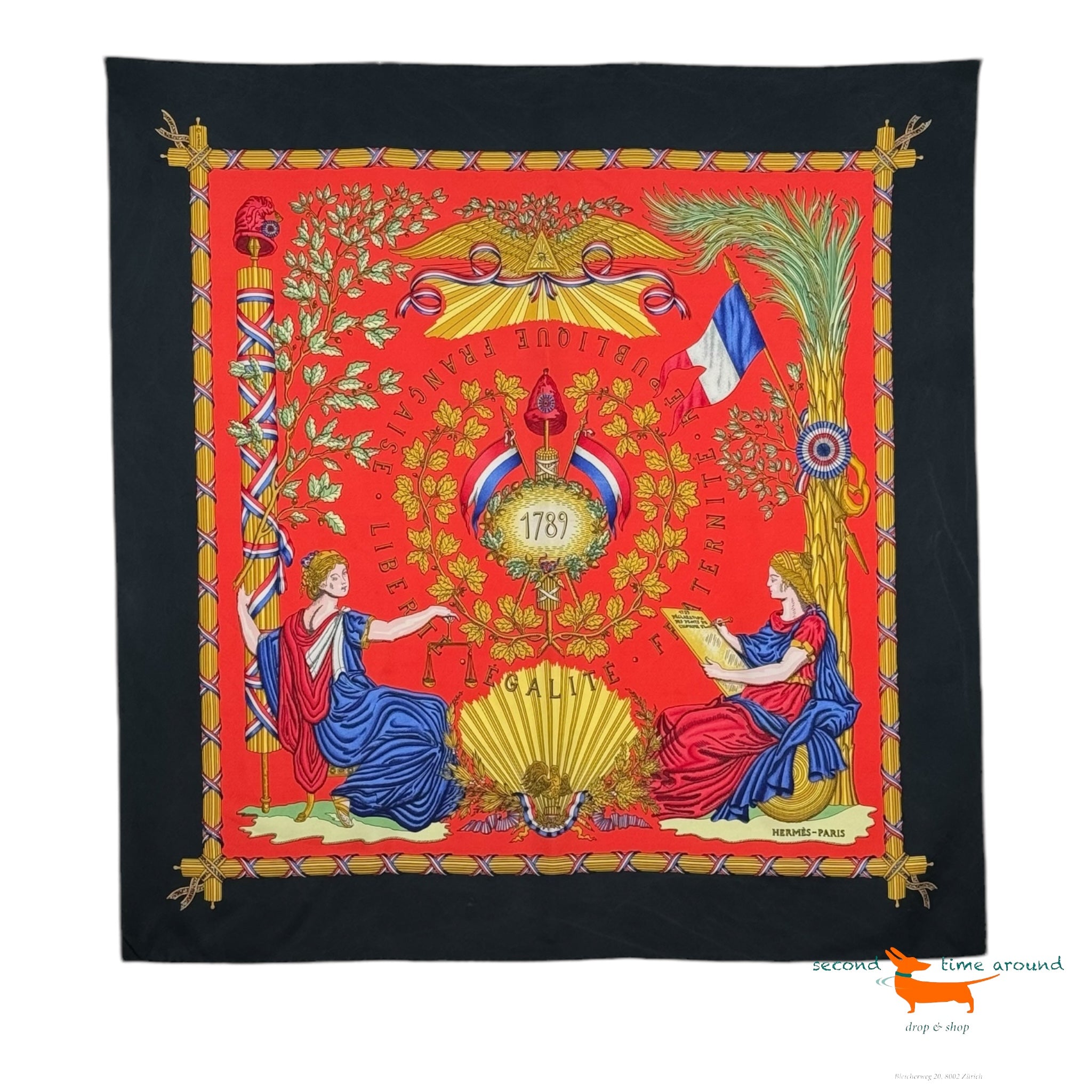 Hermes Scarf République Francaise Liberte Egalite Fraternite 1789