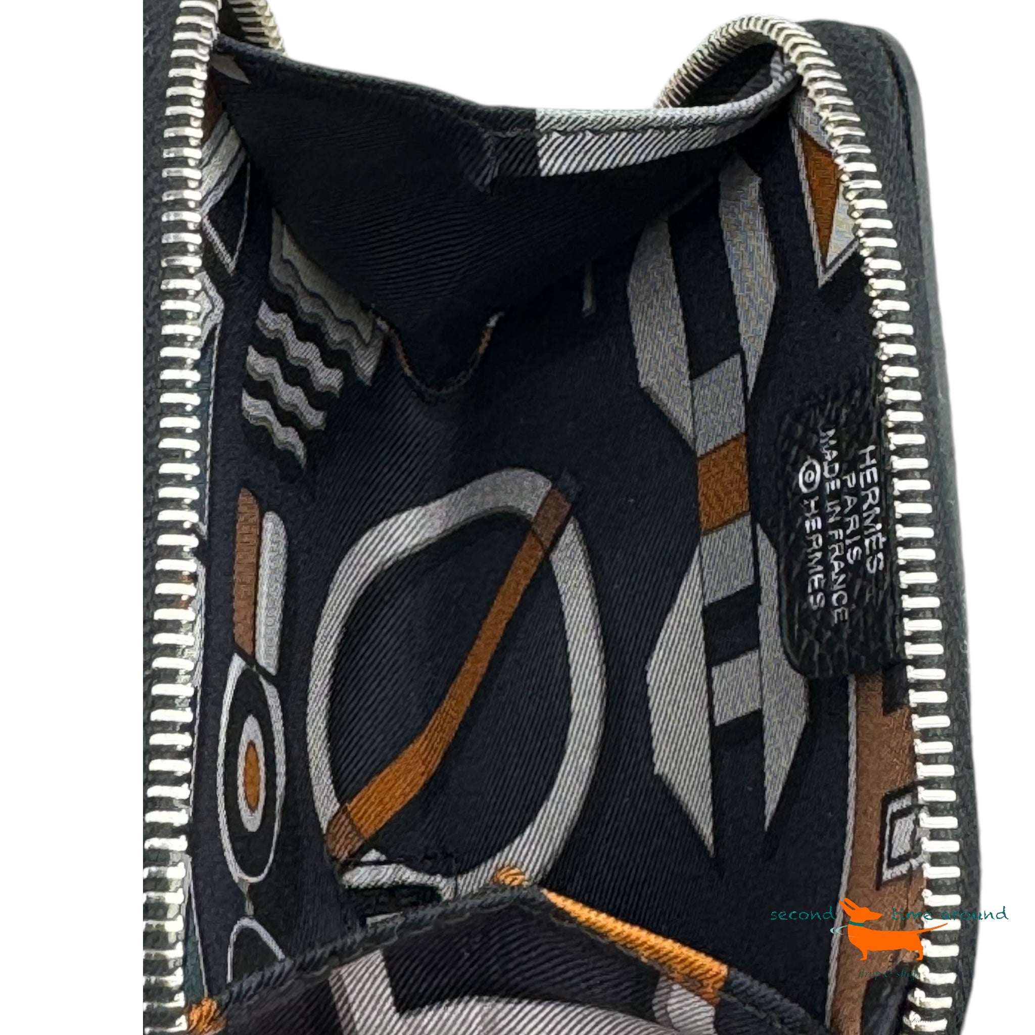 Hermes Wallet Silk Inside