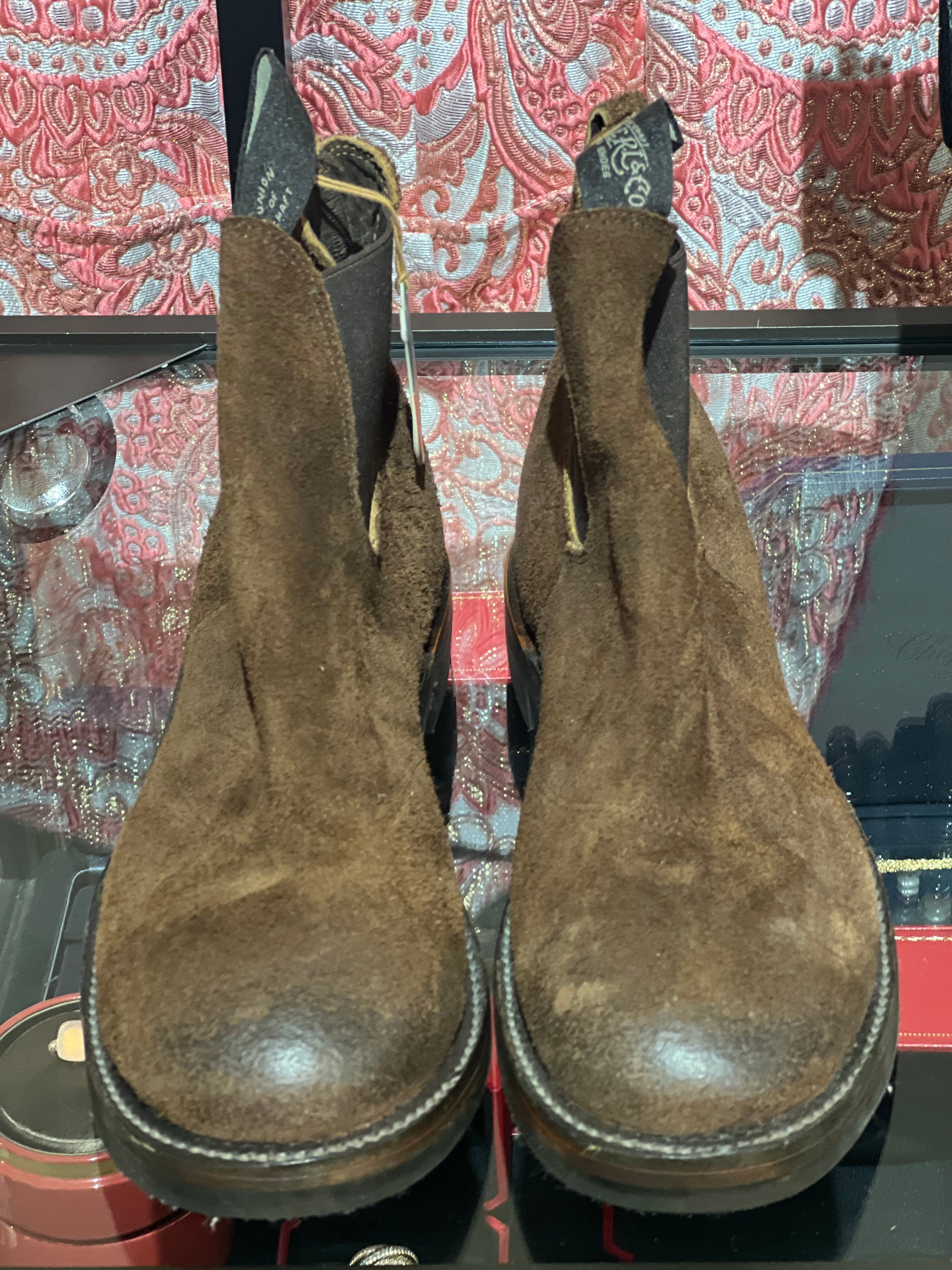 Double RL Congress Roughout Suede Chelsea Boots