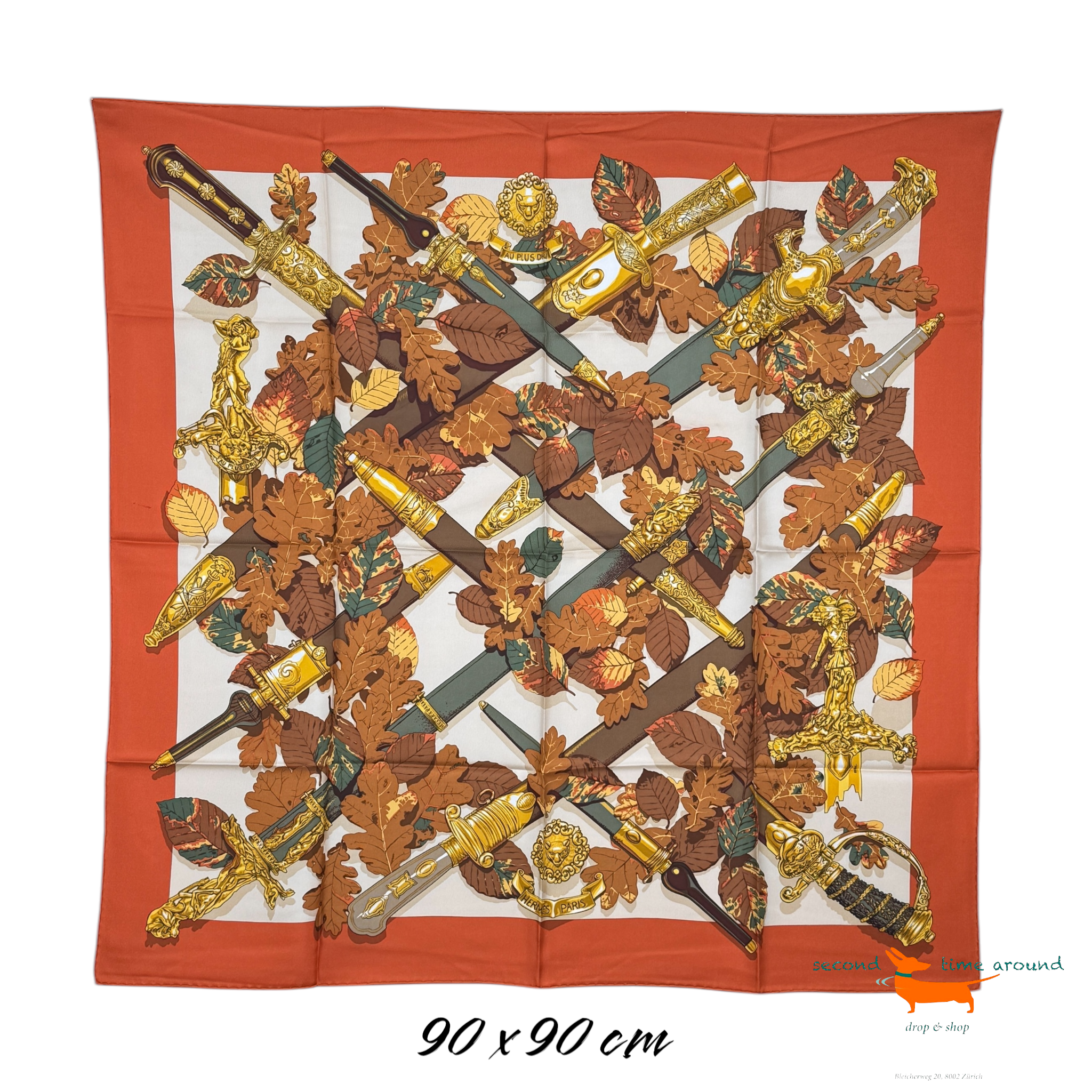 Hermes Silk Scarf Au Plus Dru by Vladimir Rybaltchenko