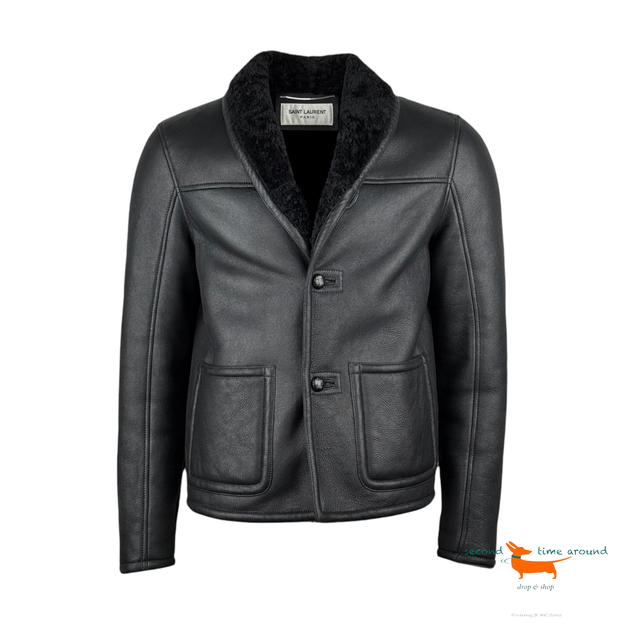 Saint Laurent Shearling Leather Jacket