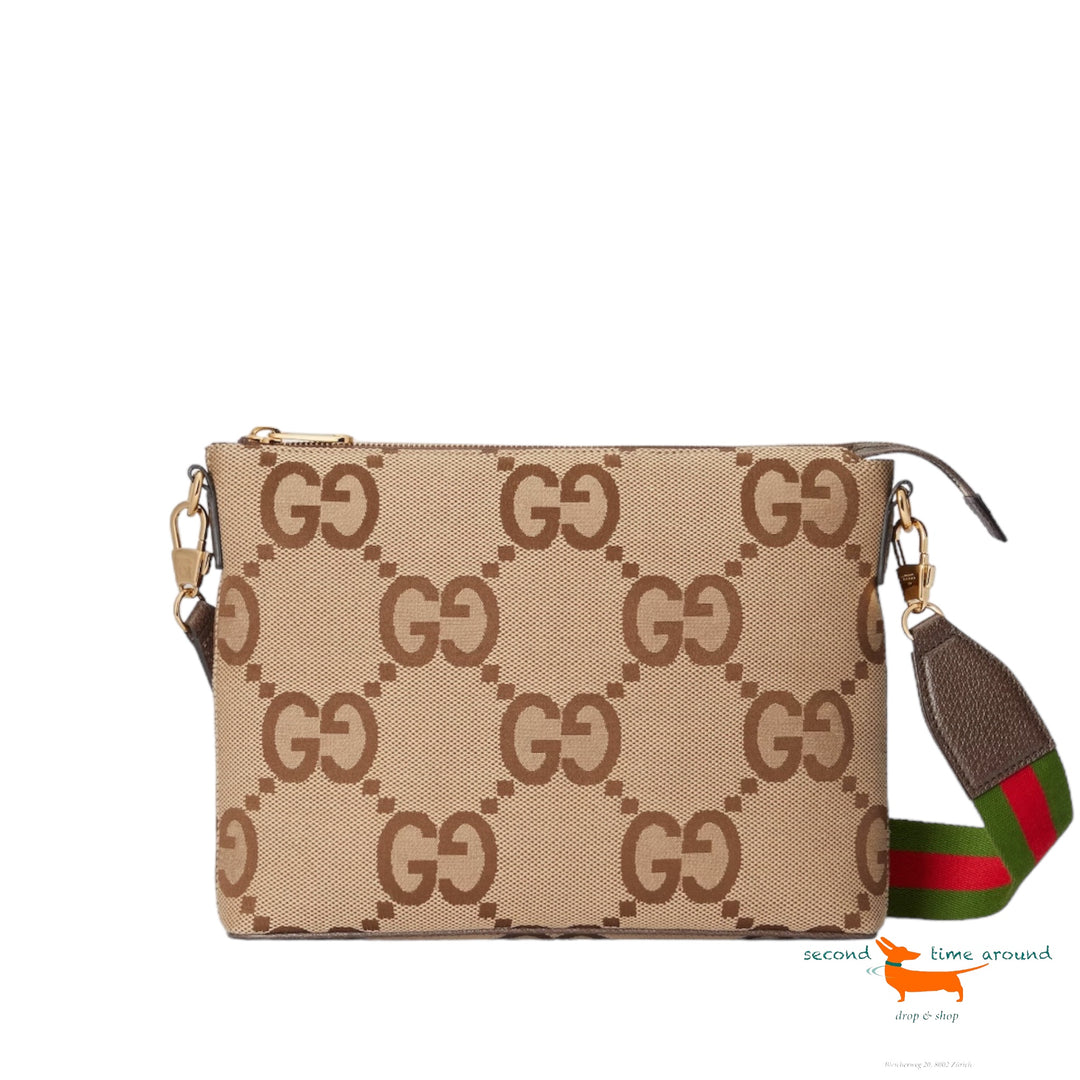 Gucci Jumbo GG Canvas Messenger Bag