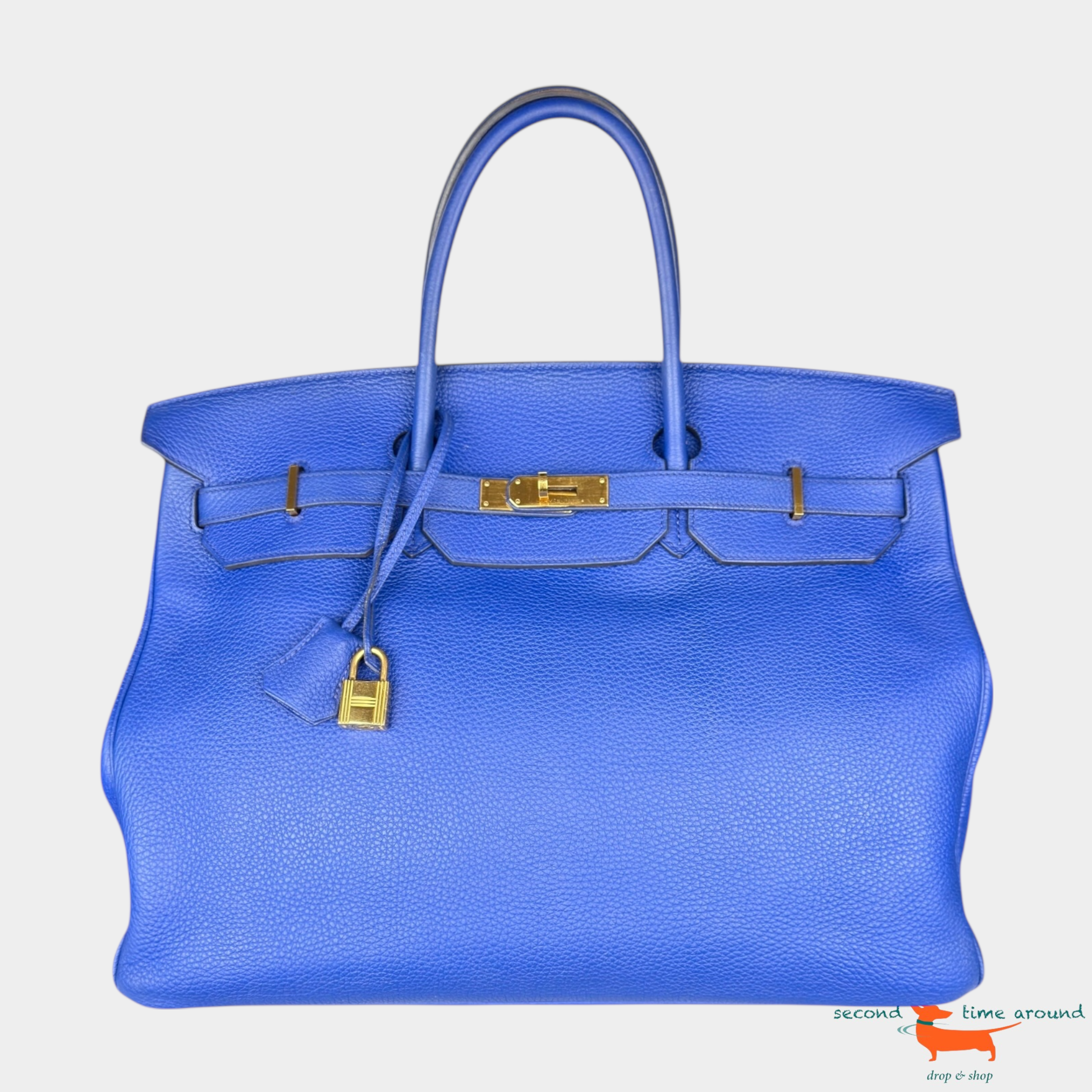 Hermes Birkin Clémence Blue 35 Bag