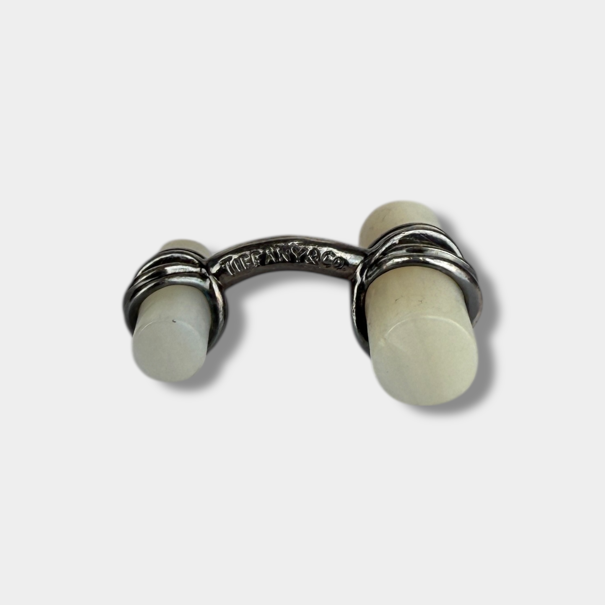 Tiffany Rare Cufflinks Silver And Mother Of Pearl