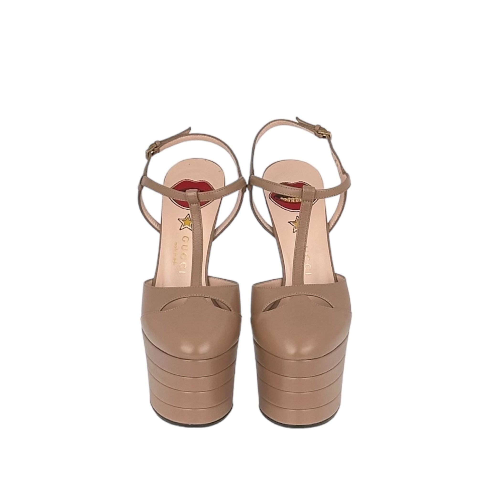 Gucci Angel T Strap Platform Pumps