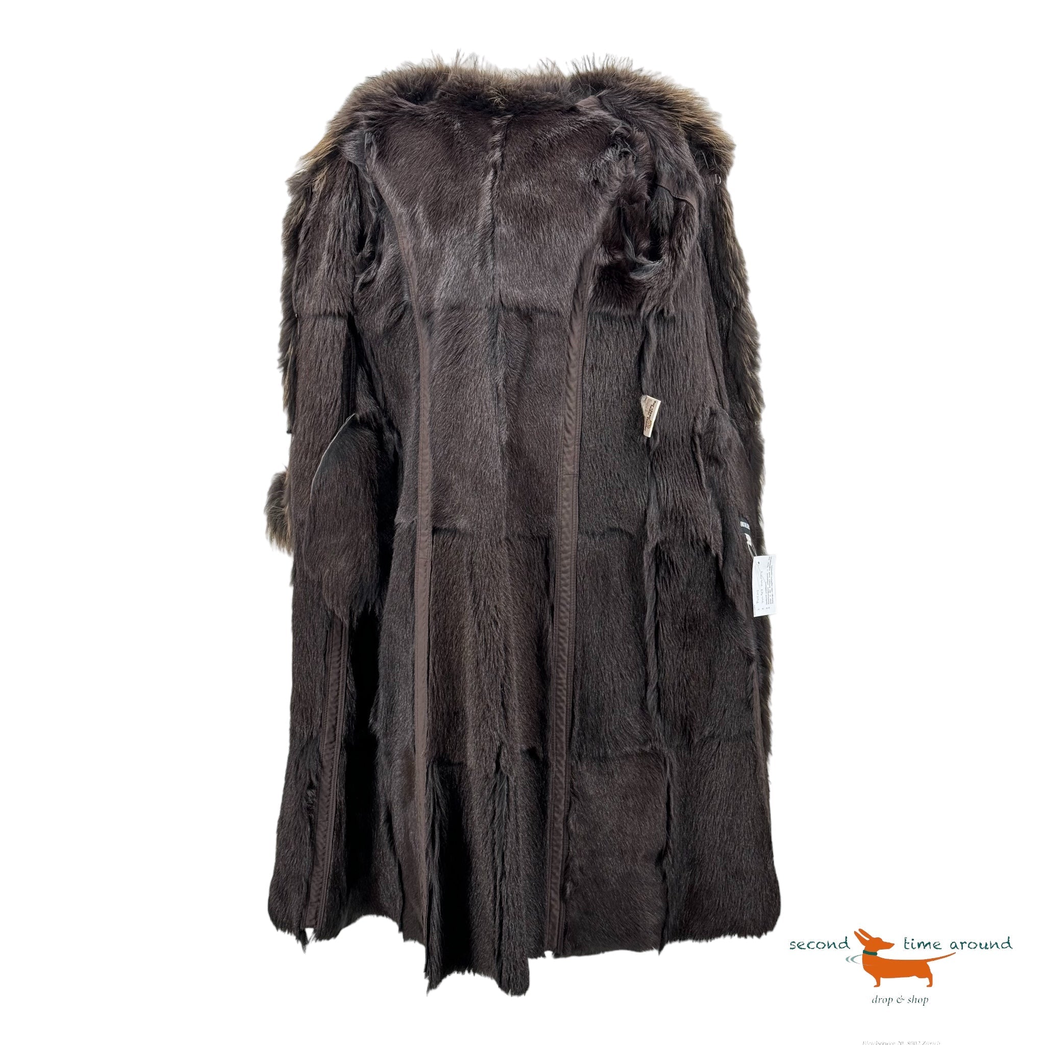 Entre Deux Lambskin Coat with Fox