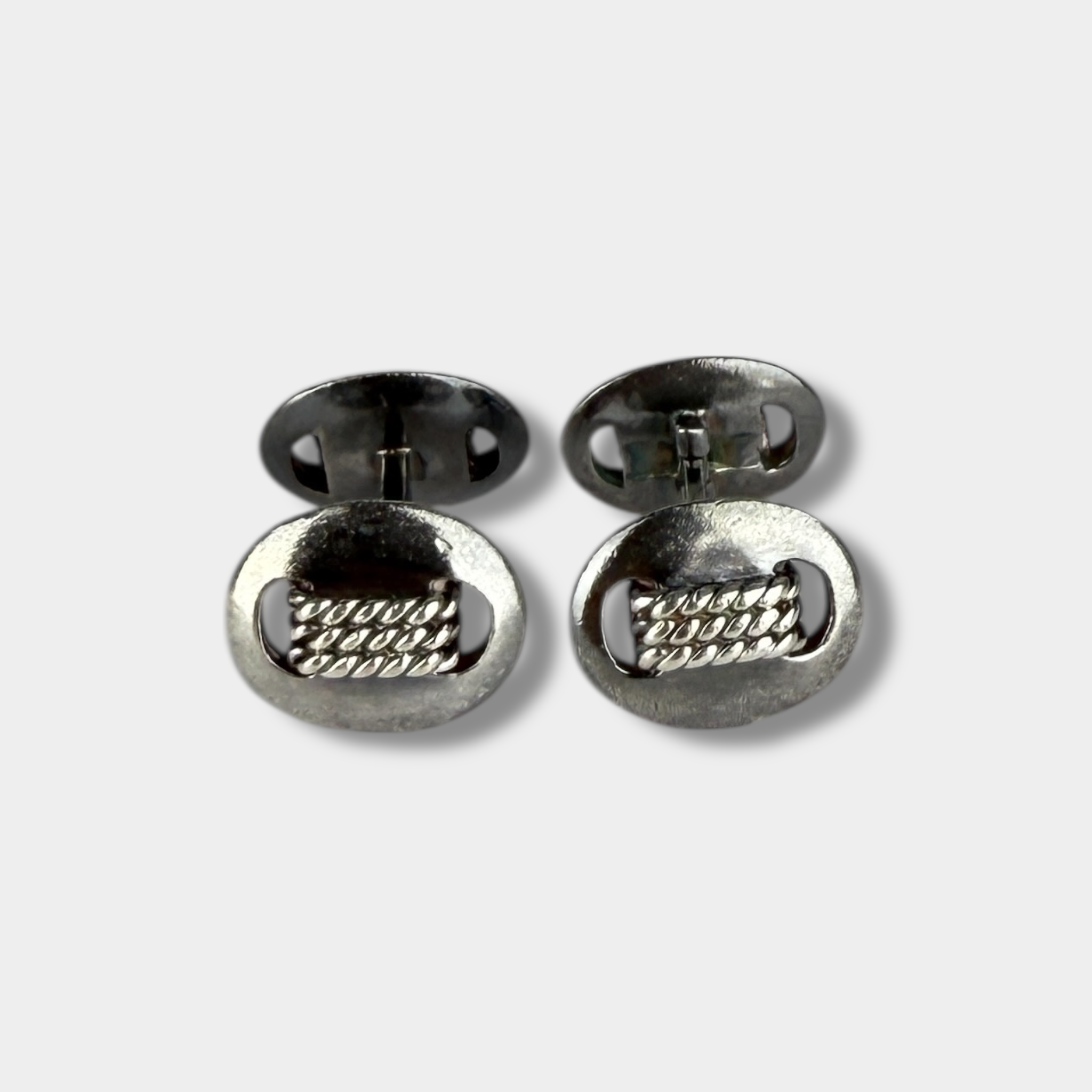 Hermes Silver Cufflinks