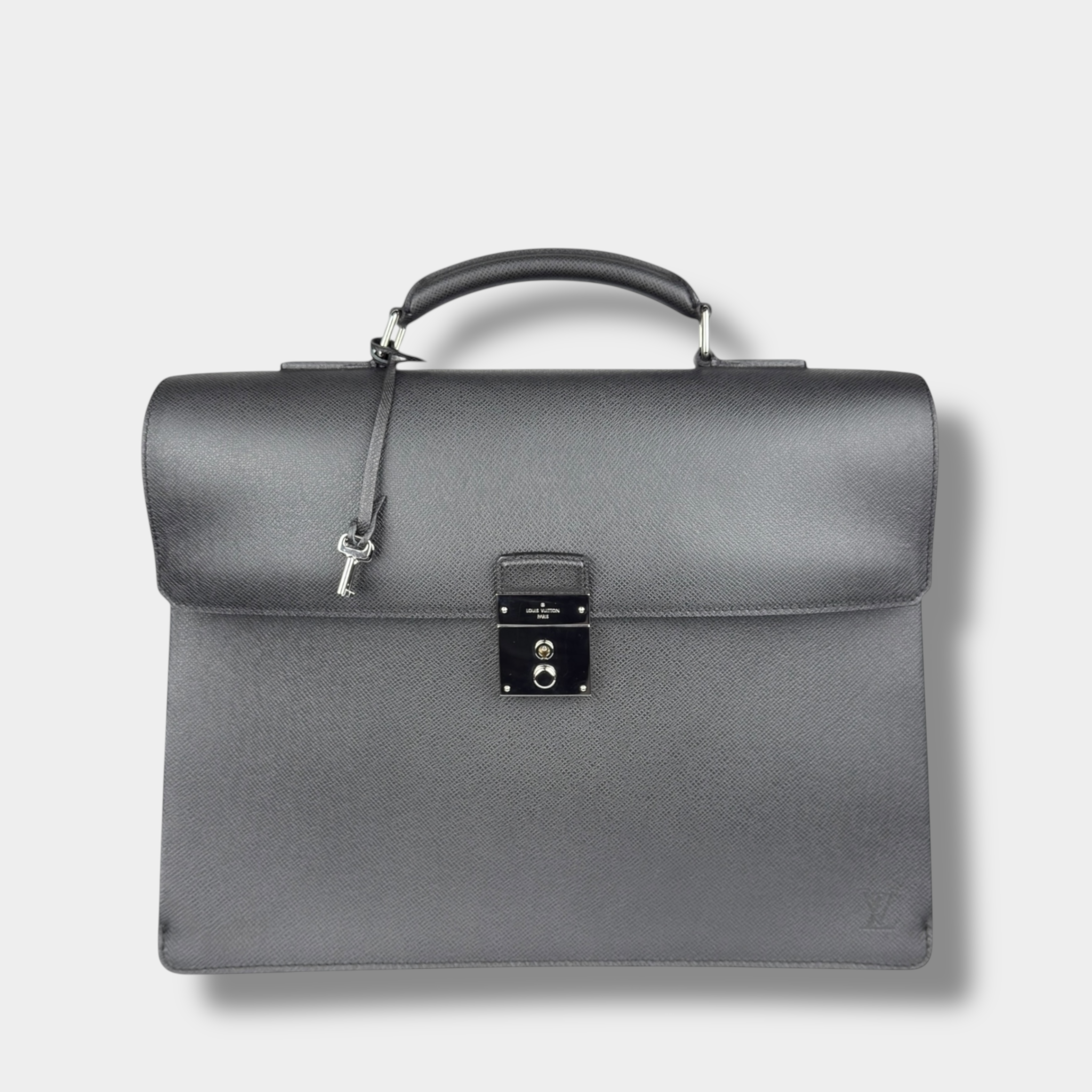 Louis Vuitton Black Taiga Leather Briefcase
