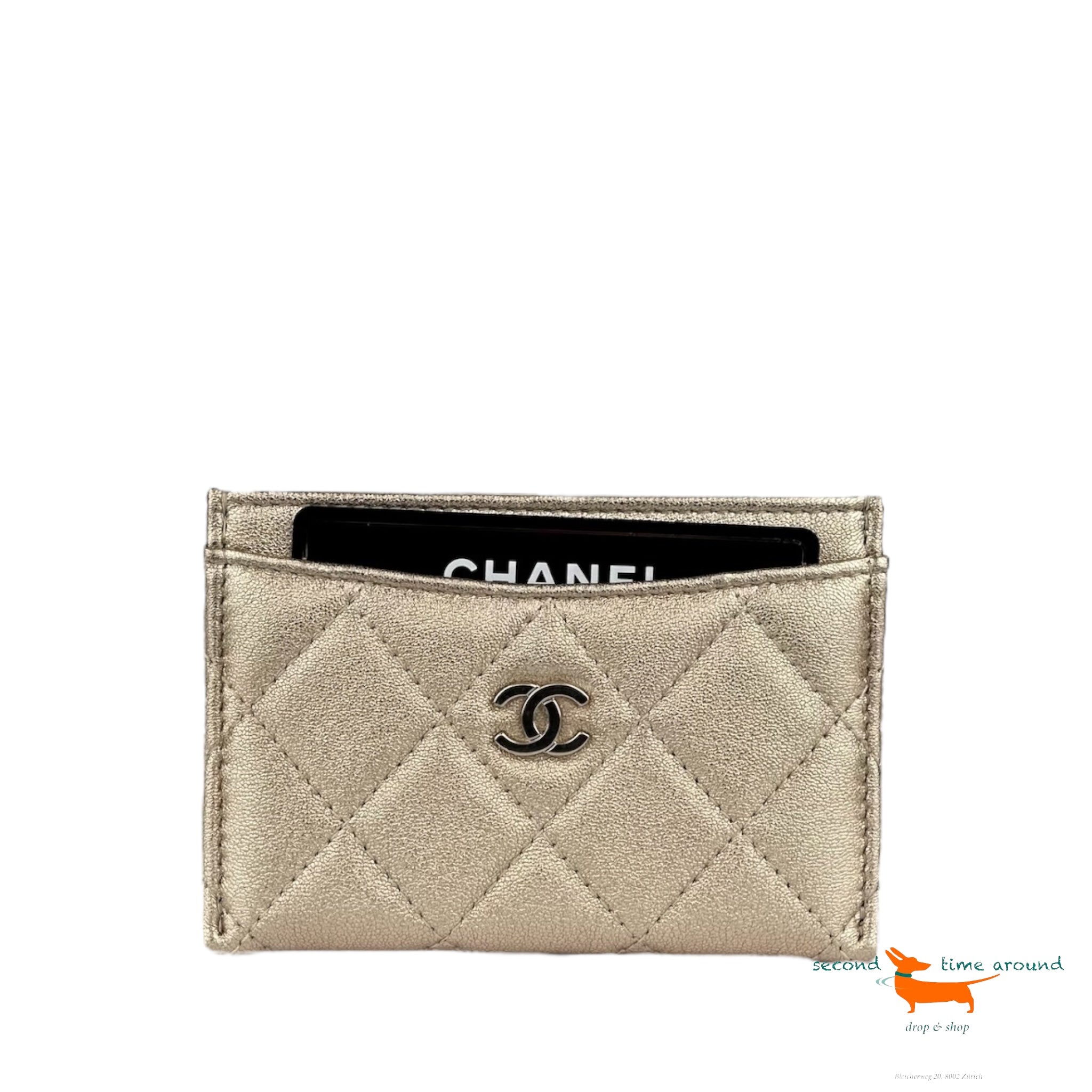 Chanel Timeless Classic Leder Gold Kartenhalter