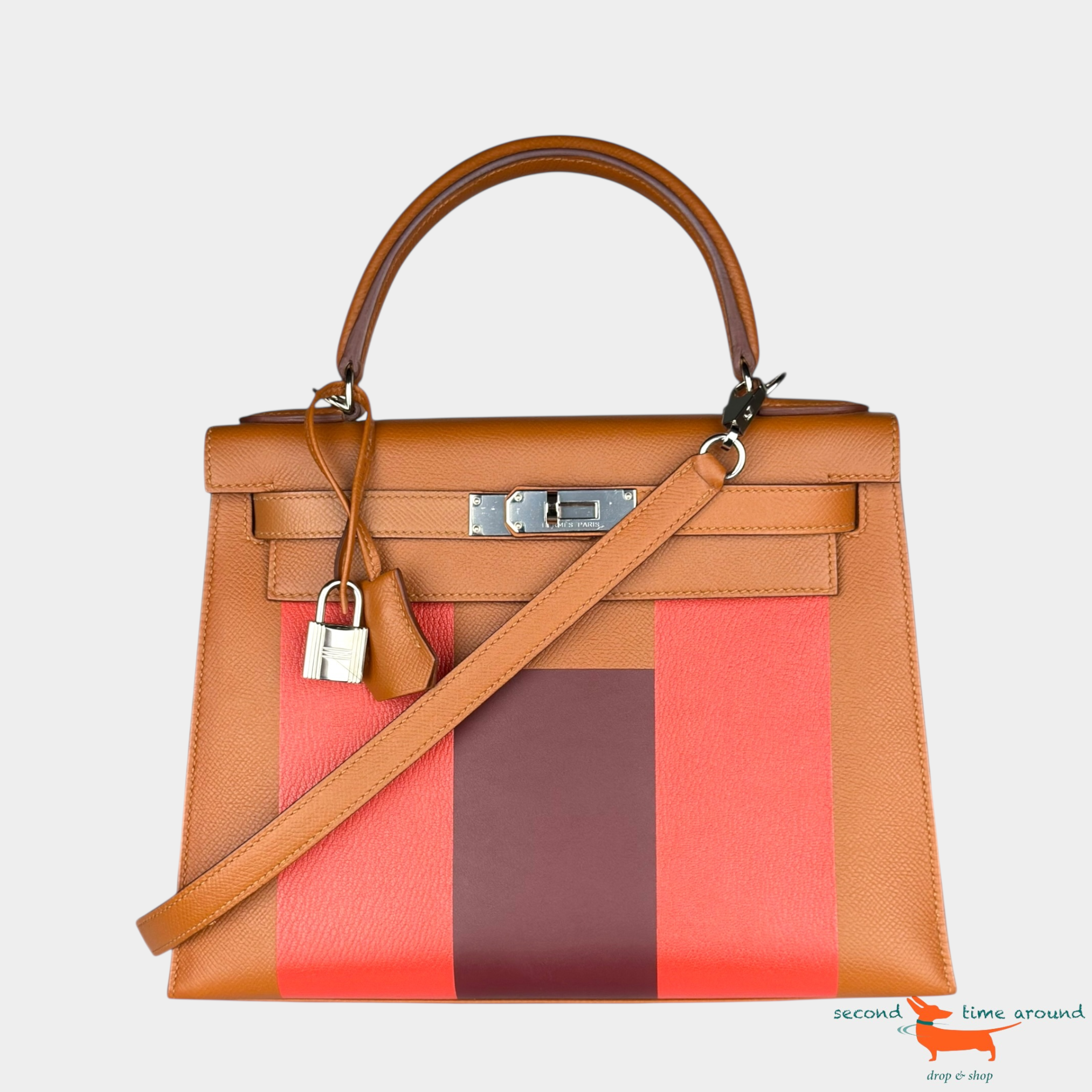 Hermes Kelly II Sellier 28 Lettre H Epsom Gold Bag