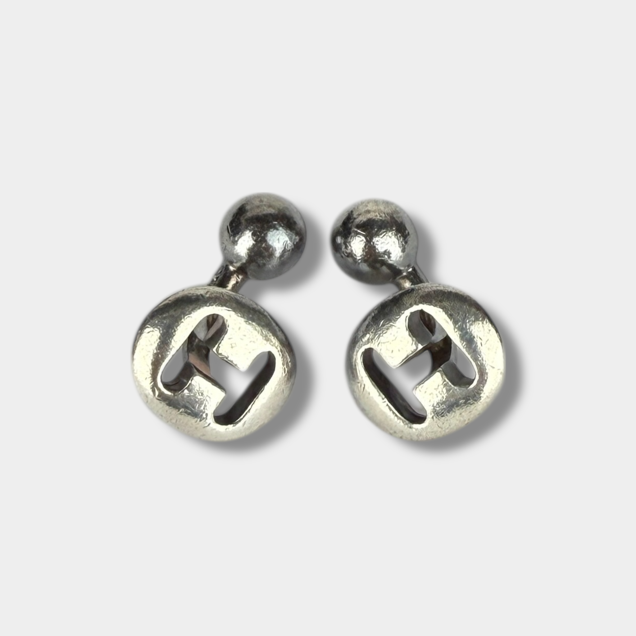 Hermes Silver Cufflinks