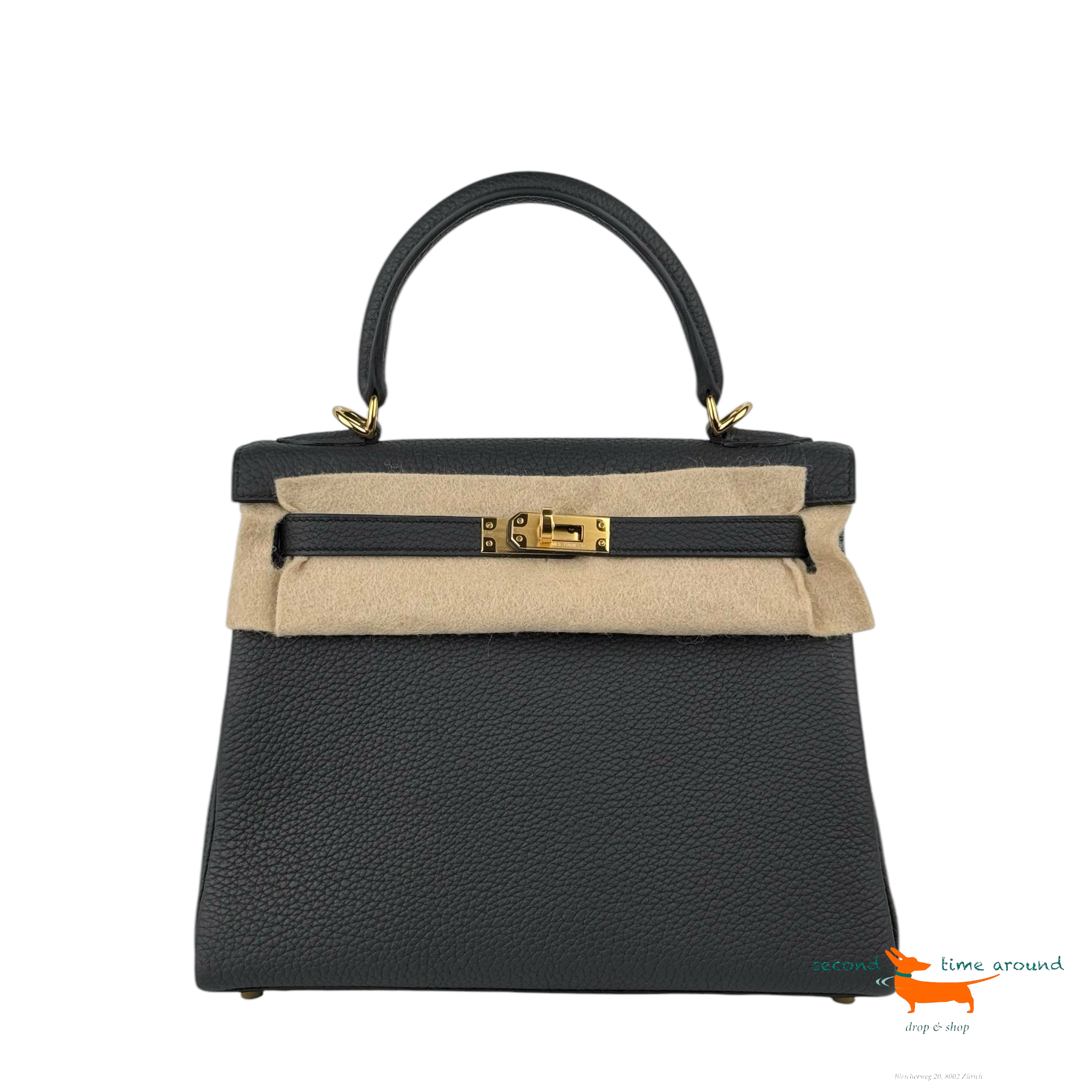 Hermes Kelly 25 Togo Leather Bag