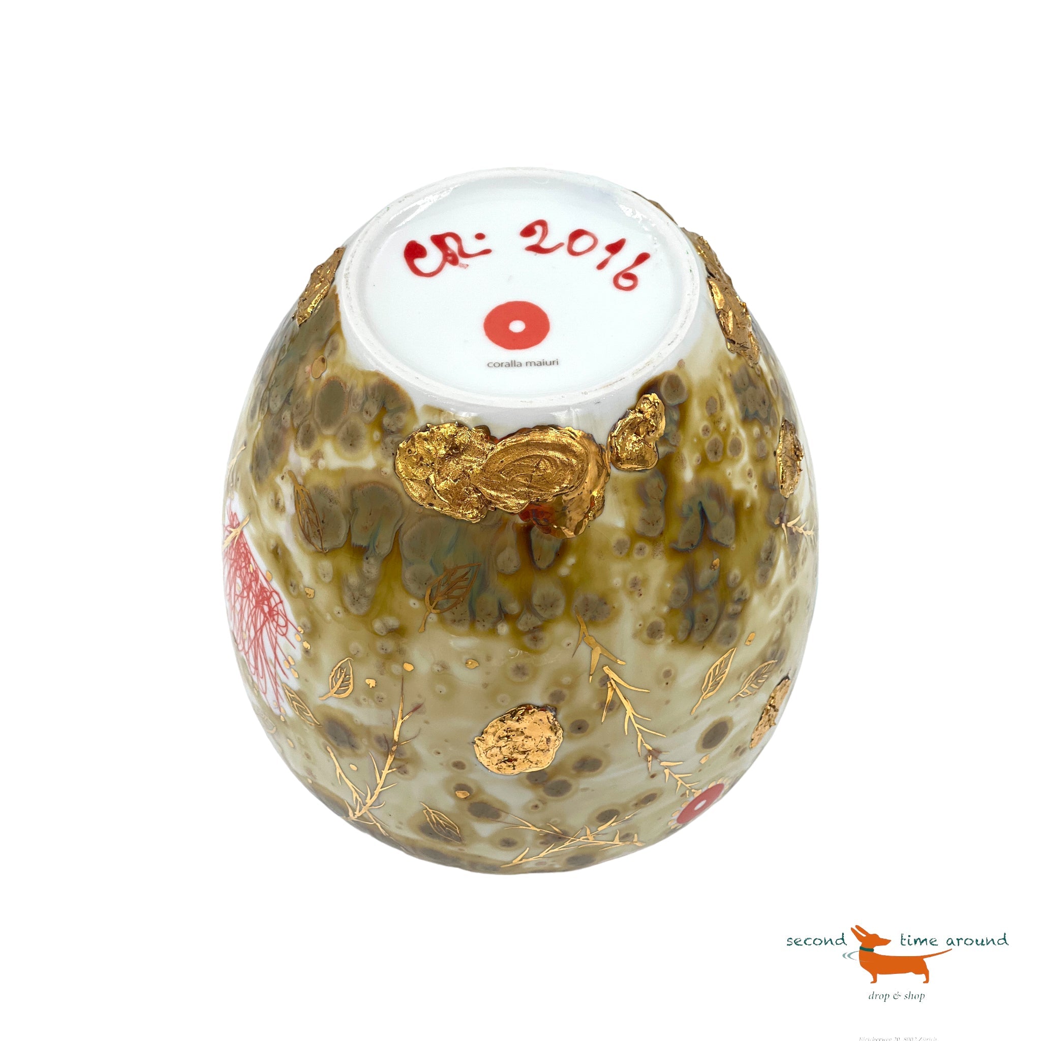 Coralla Maiuri Contemporary Ceramic Hand Painted Vase