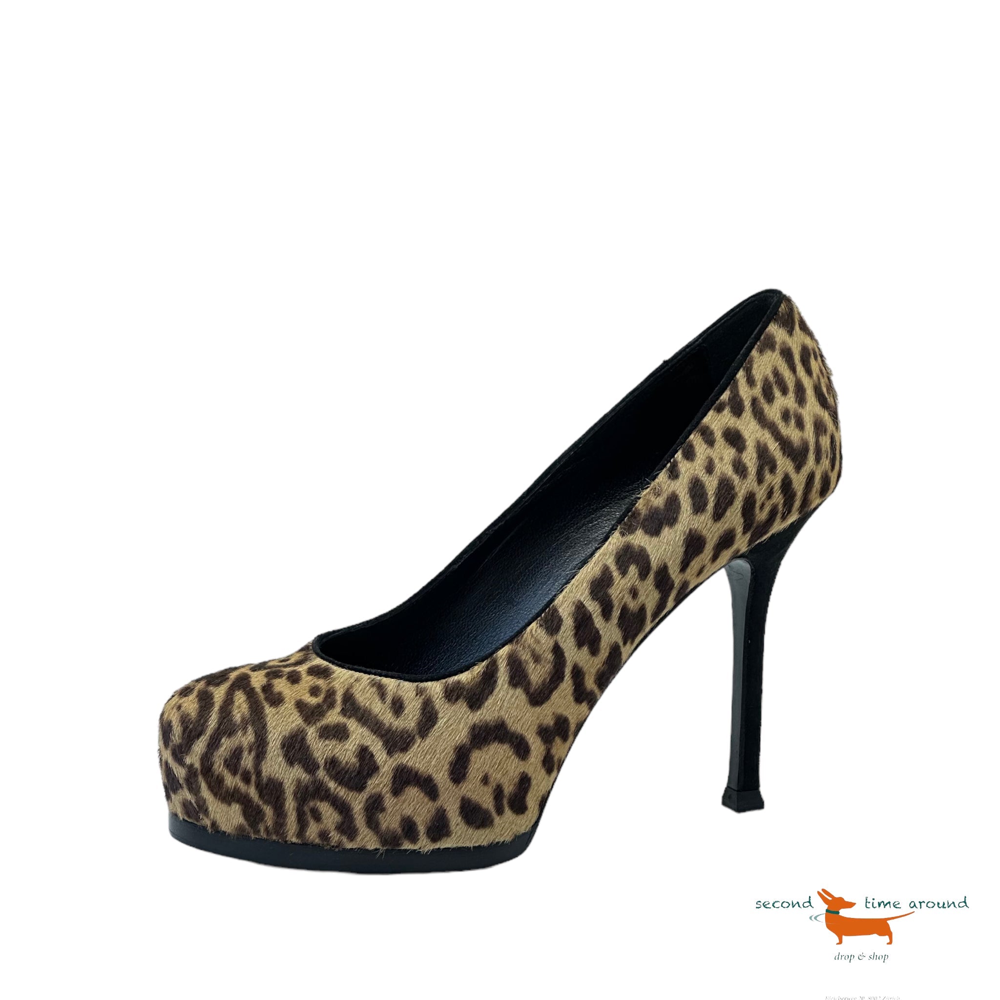 Saint Laurent Leopard Pumps