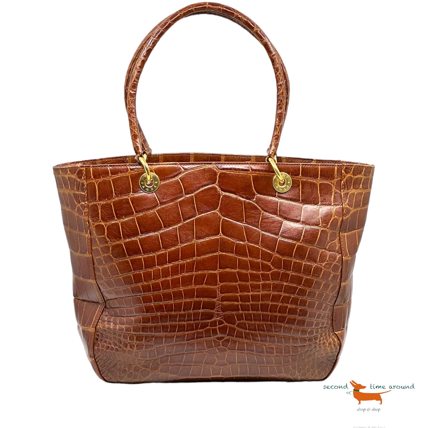 Jil Sander Croco Shopper Bag