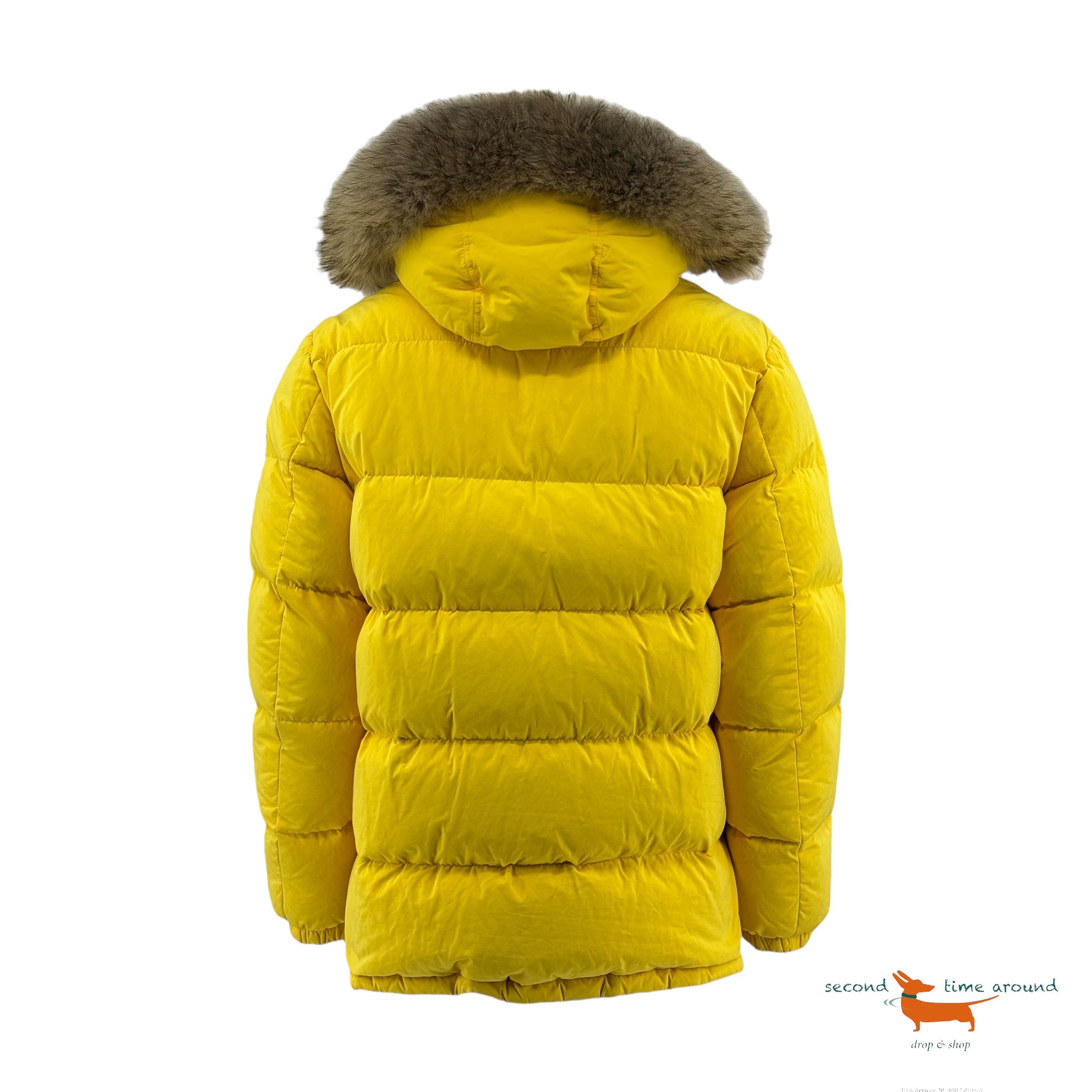 Paul&Shark Down Shearling Collar Bomber Jacket