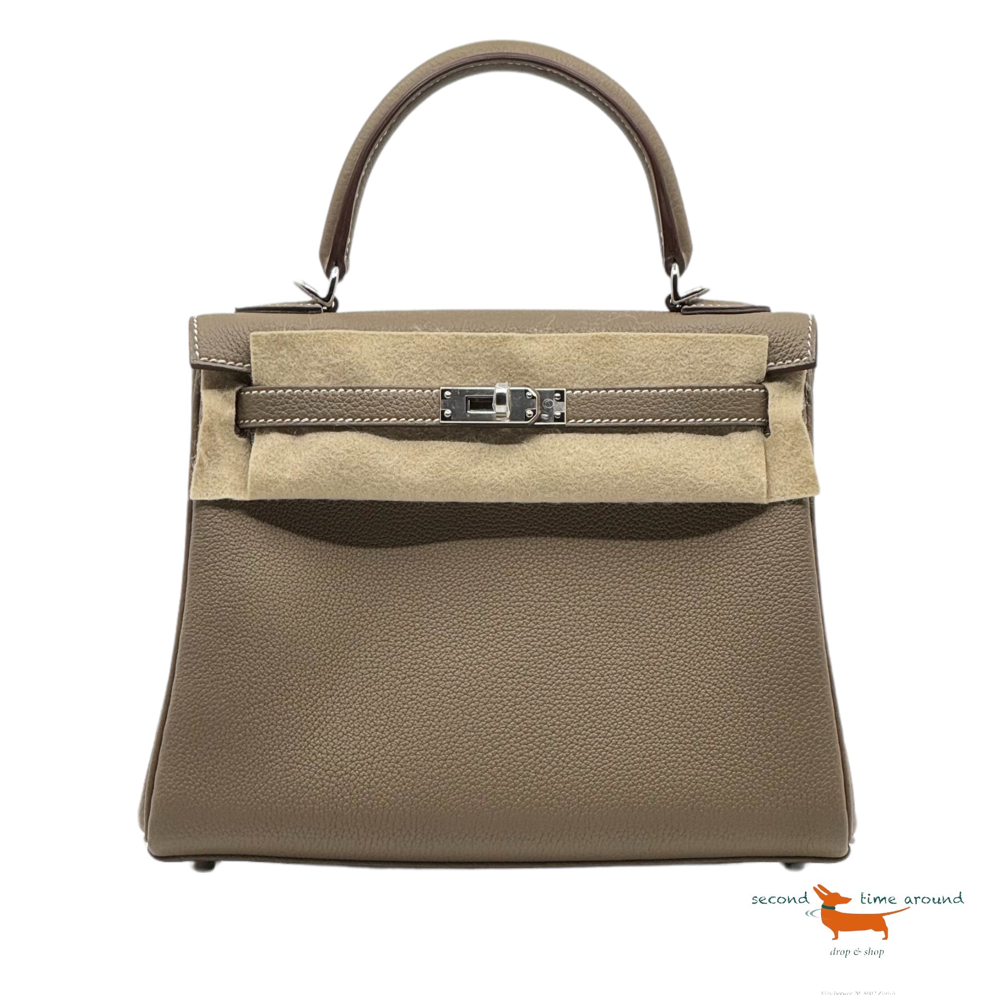 Hermès Kelly II retourne 25 Veau Togo 18 Etoupe