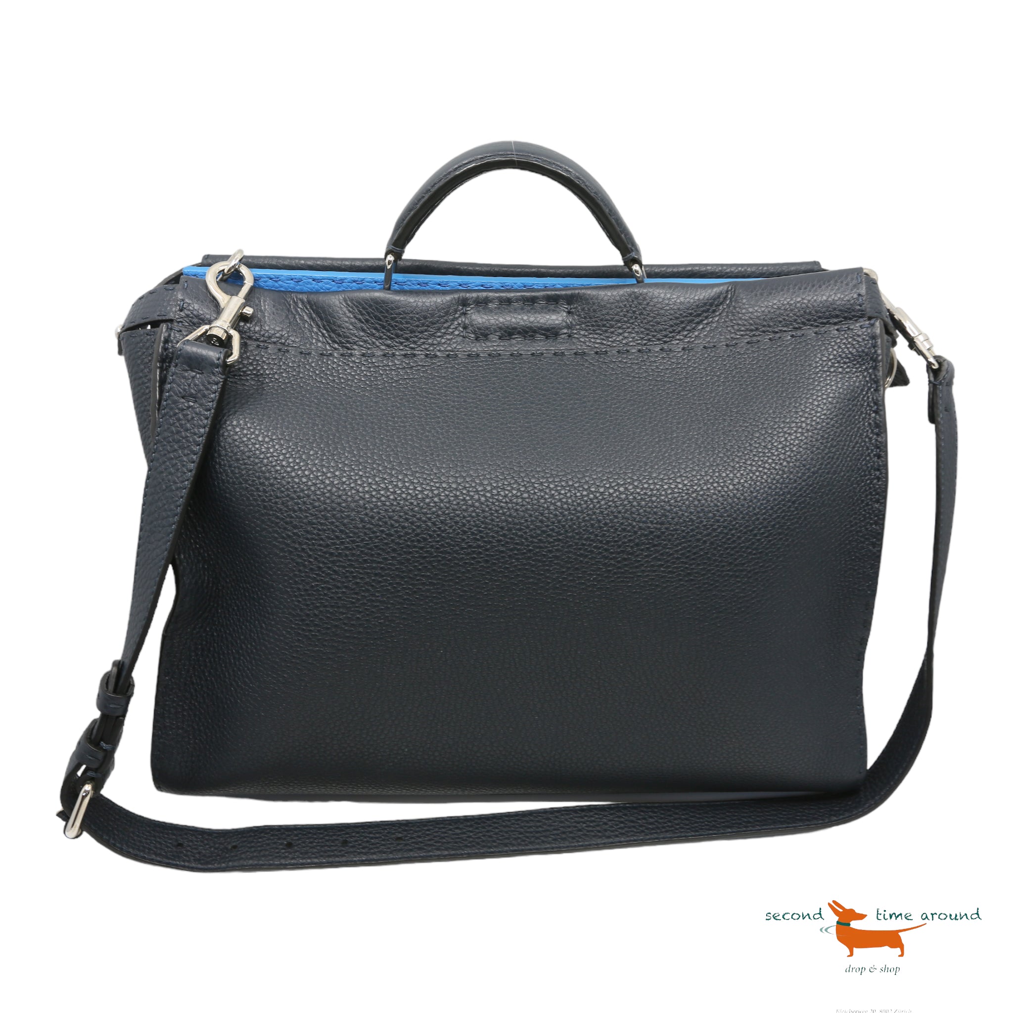 Fendi Nevy Large Peekaboo Selleria Bag