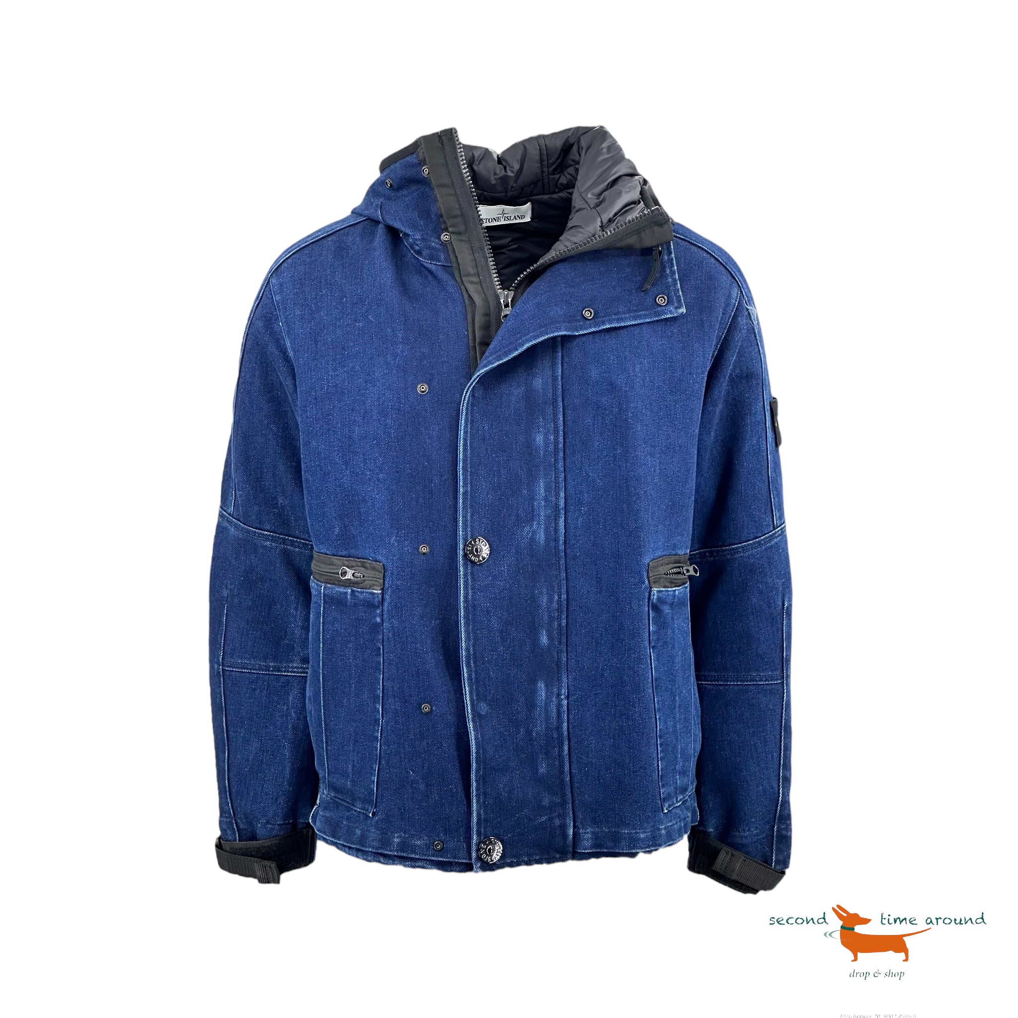 Stone Island Denim Jacket with detachable Lining in PRIMALOFT® Insulation Technology