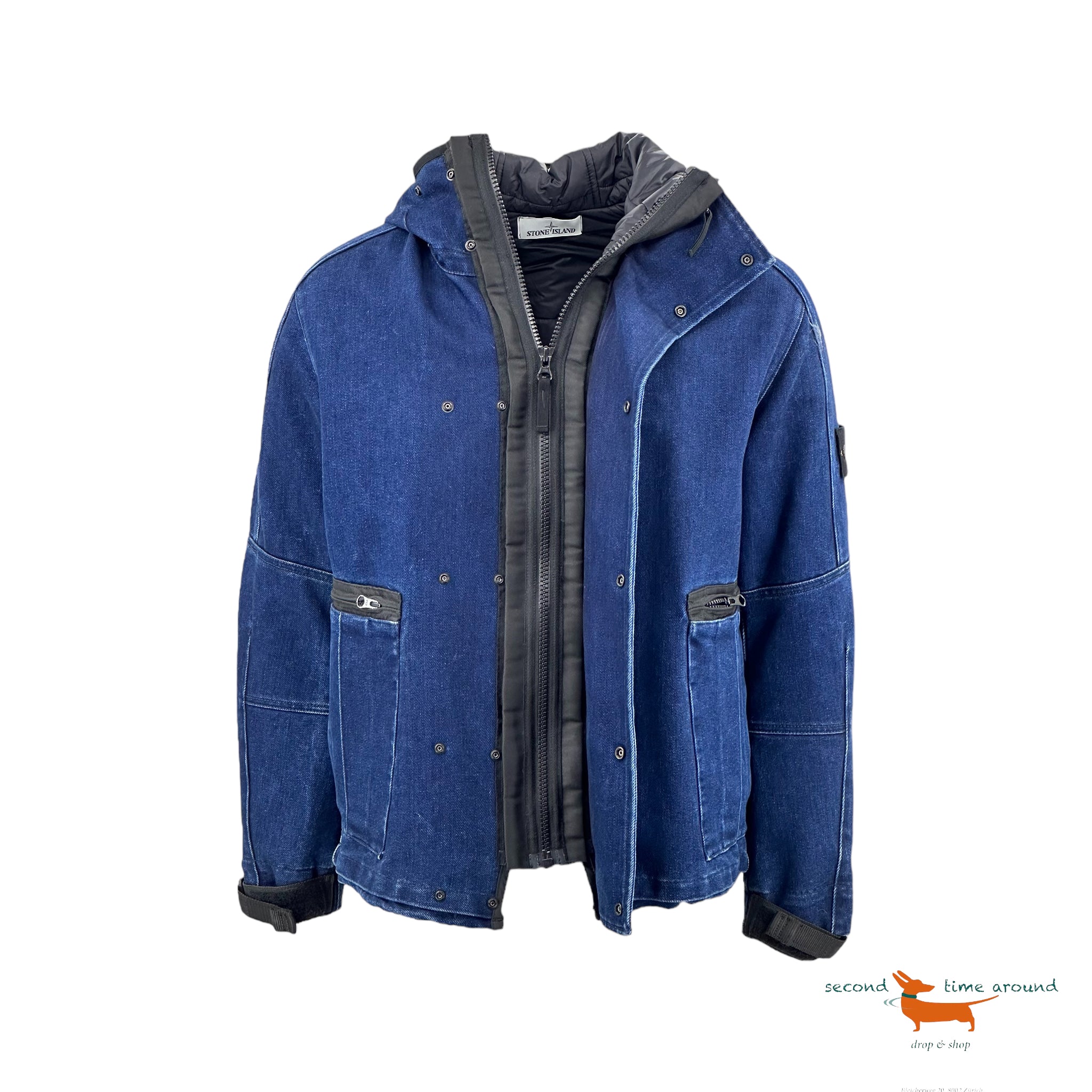 Stone Island Denim Jacket with detachable Lining in PRIMALOFT® Insulation Technology