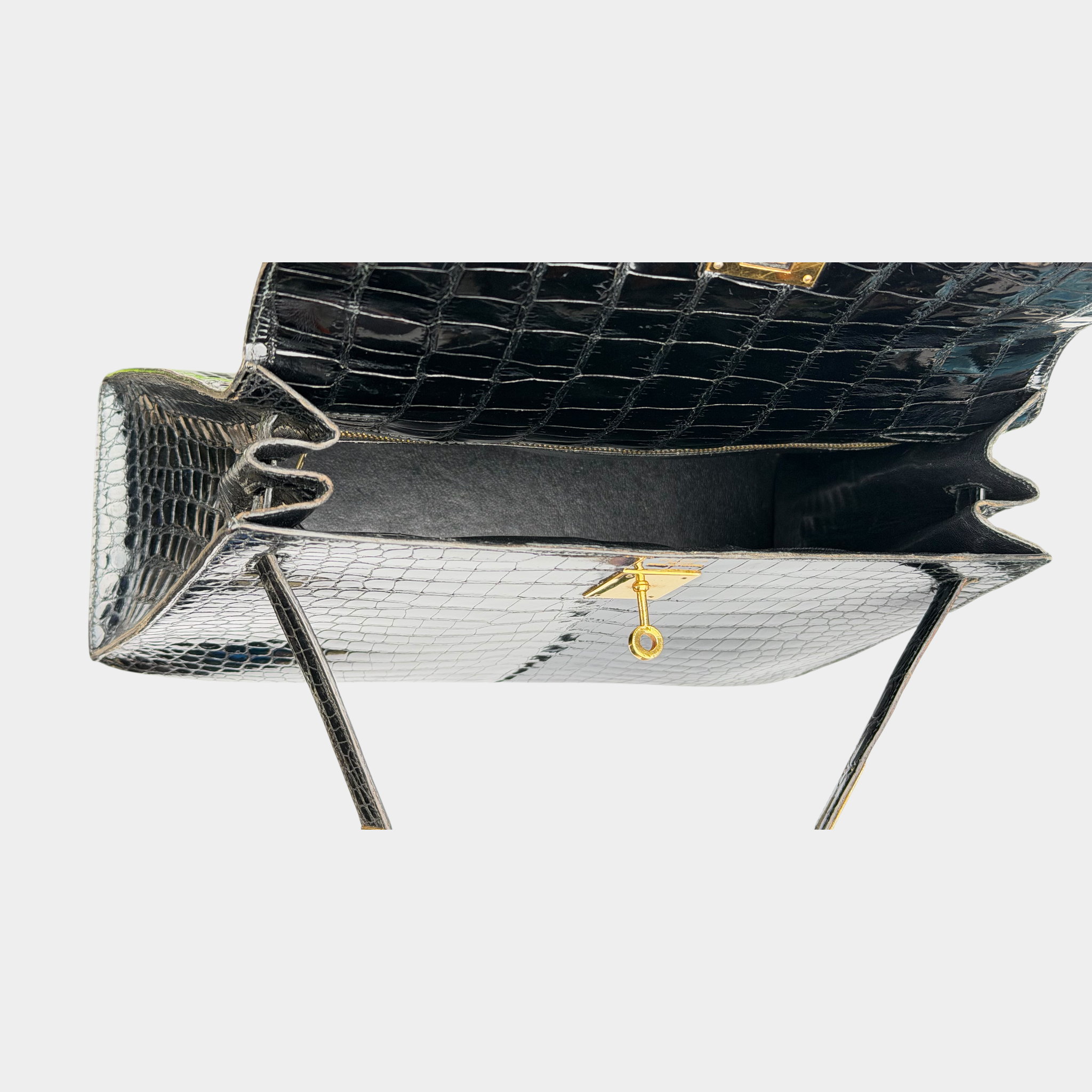 Hermes Kelly 32 Crocodile Bag