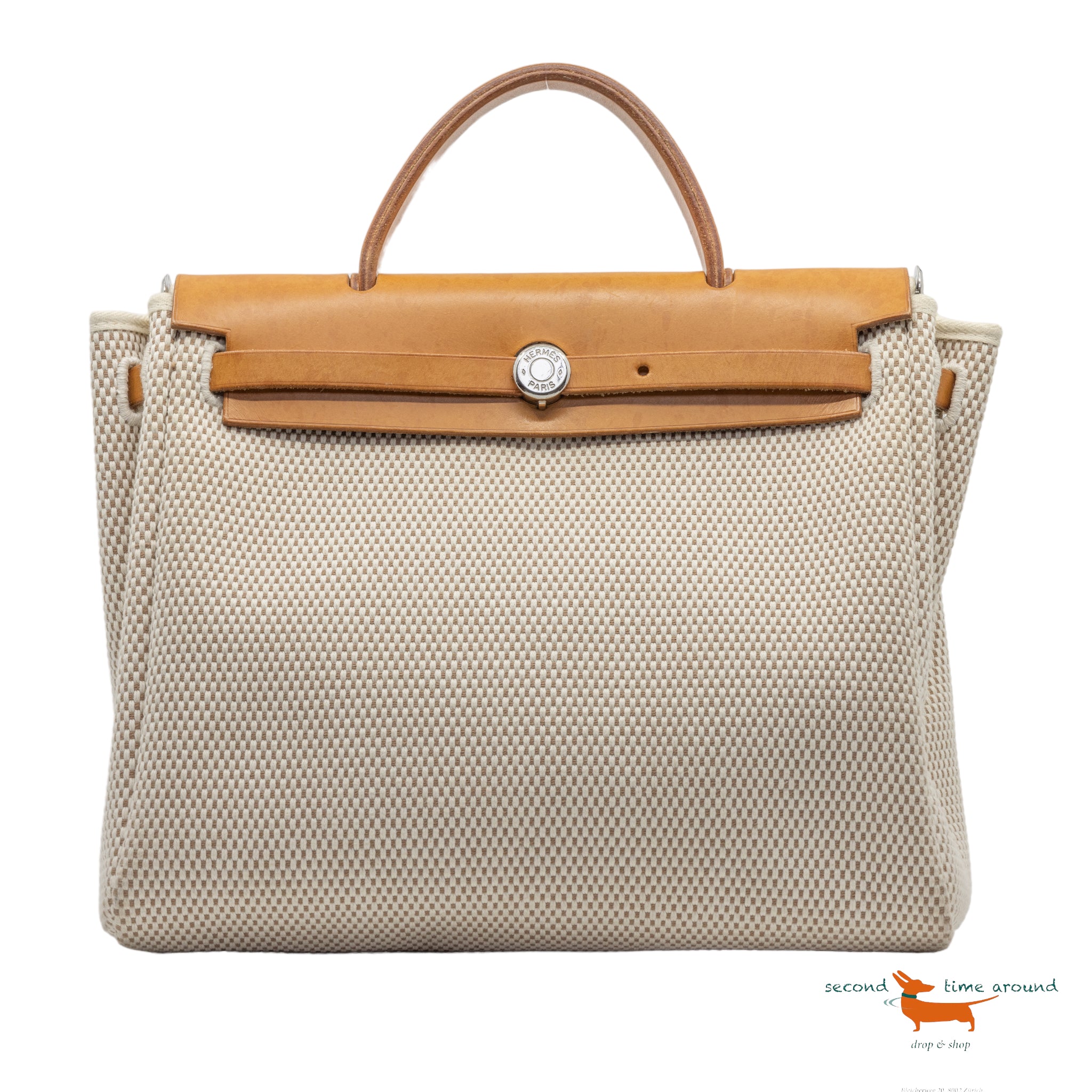 Hermes Herbag 30 Toile Bag