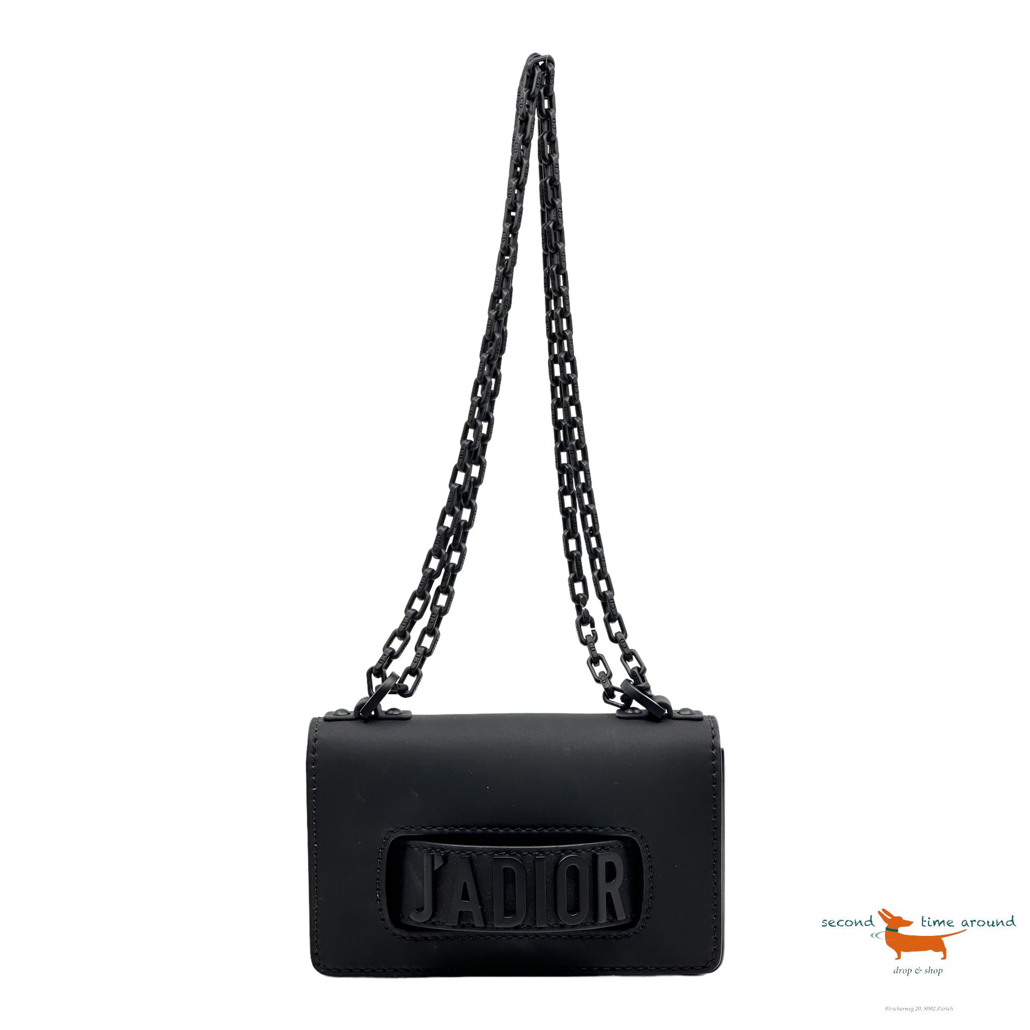 Christian Dior Ultra Matte J'Adior Flap Bag Matte Calfskin Black