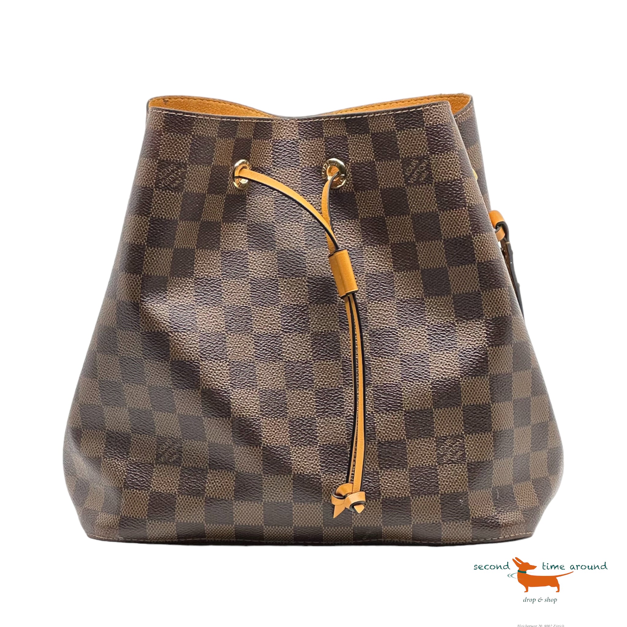 Louis Vuitton Neonoe Safran Damier Ébène Canvas Braun Bag