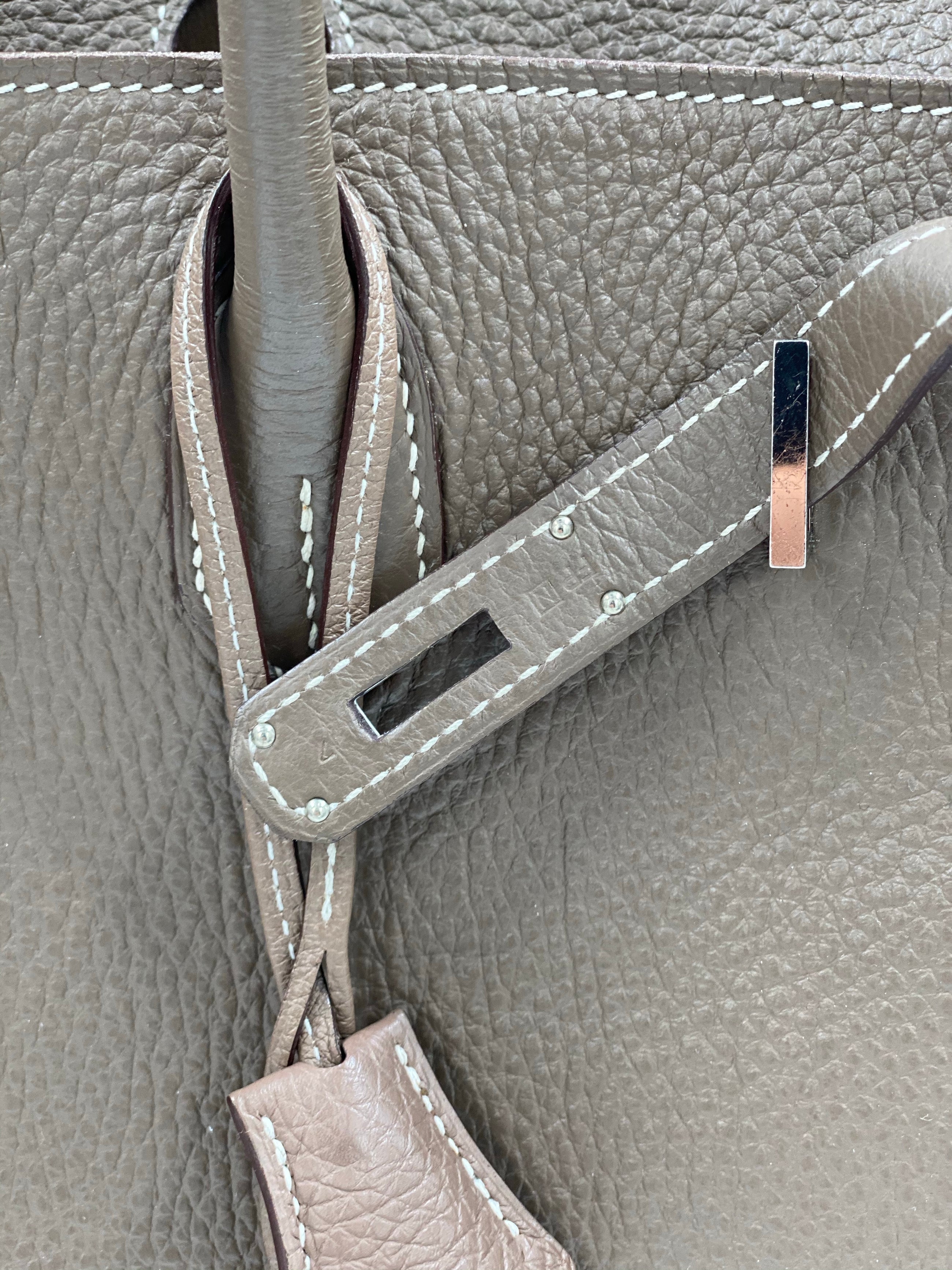 Hermes Birkin Togo Leder Etoupe 40 Cm Bag