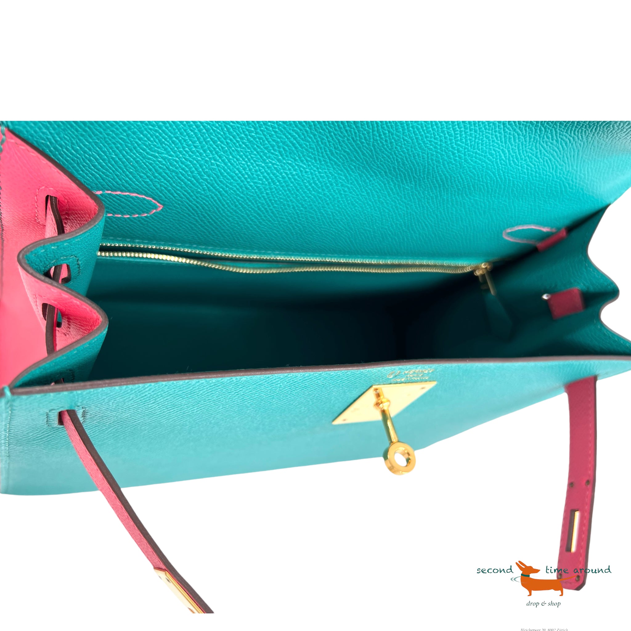 Hermes Kelly II Sellier 28 Veau Epsom Bleu Paon Limited Edition Bag