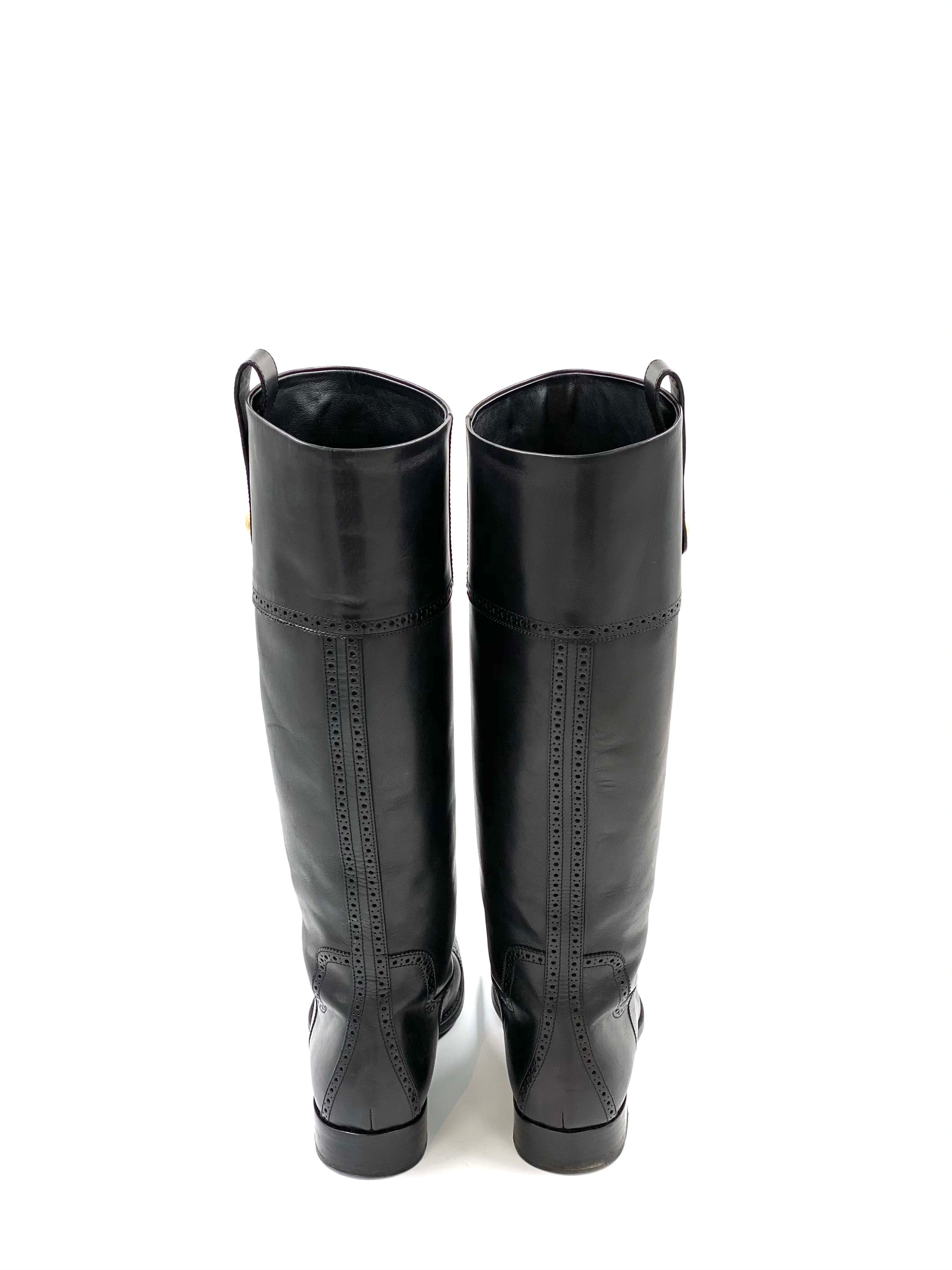 Louis Vuitton Stiefel Leder Schwarz 39