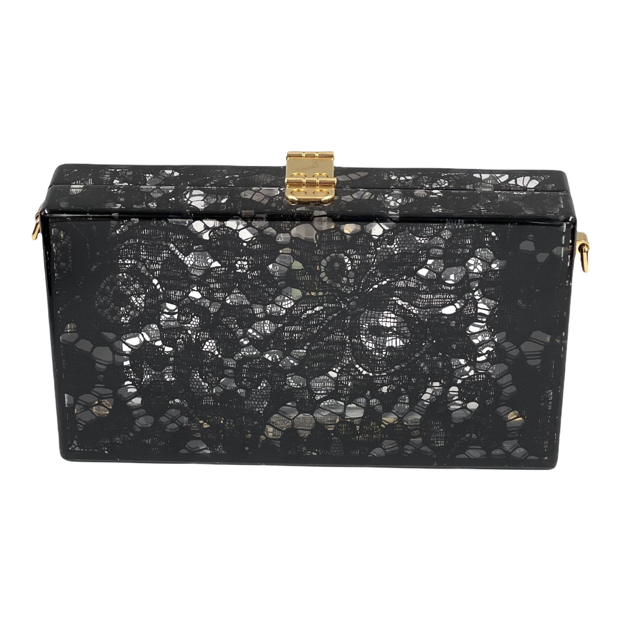 Dolce Gabbana Clutch Dolce Box - plexiglass / lace