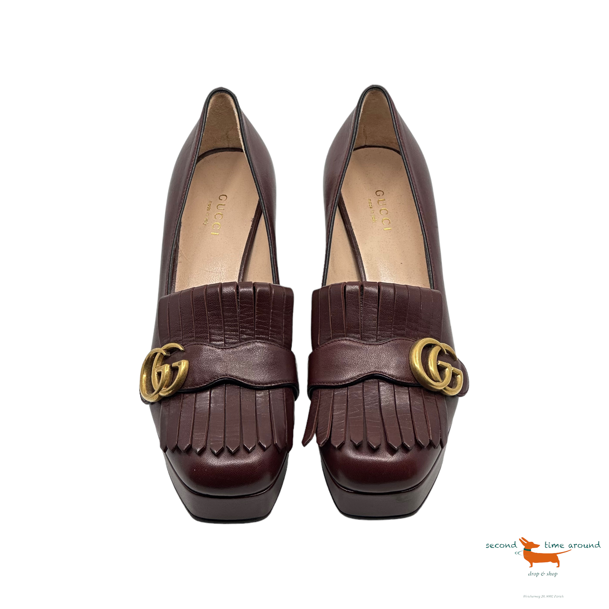 Gucci Marmont Plateau Pumps