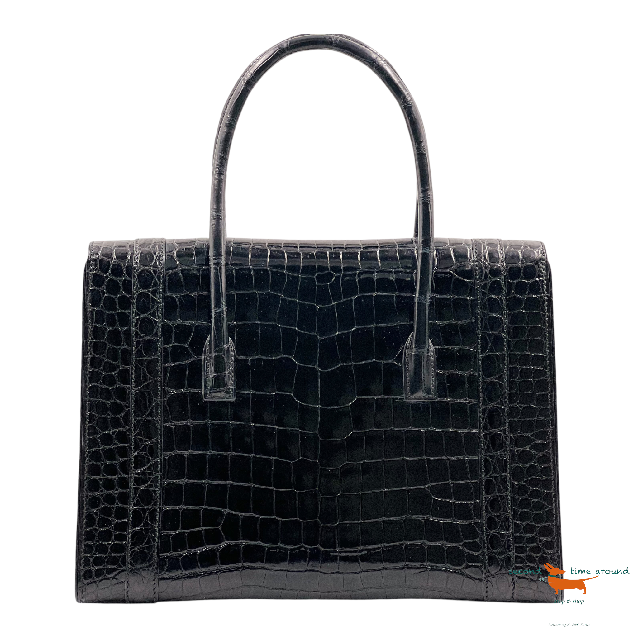 Hermes Rare Vintage Drag Bag in Lisse Niloticus Crocodile GHW