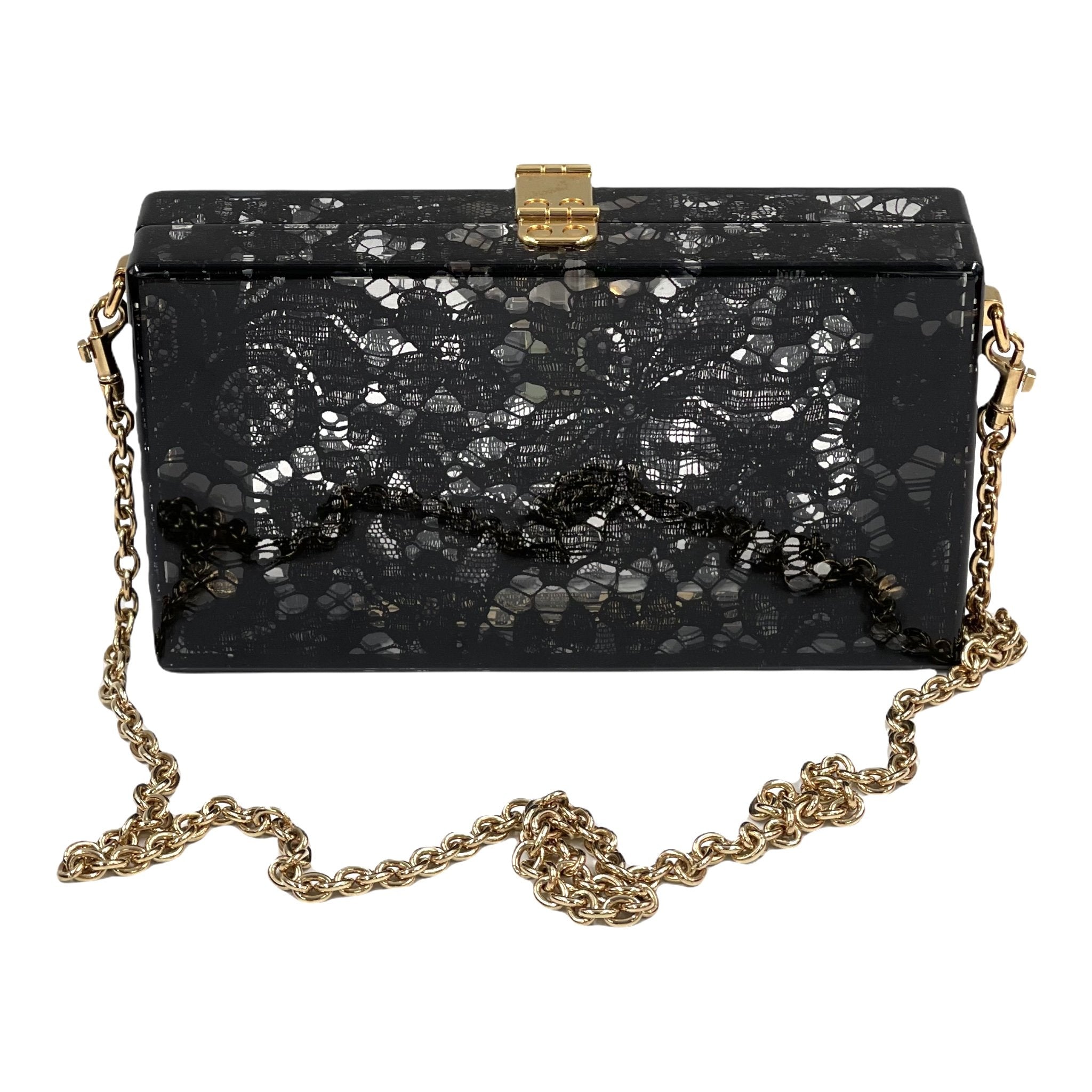 Dolce Gabbana Clutch Dolce Box - plexiglass / lace