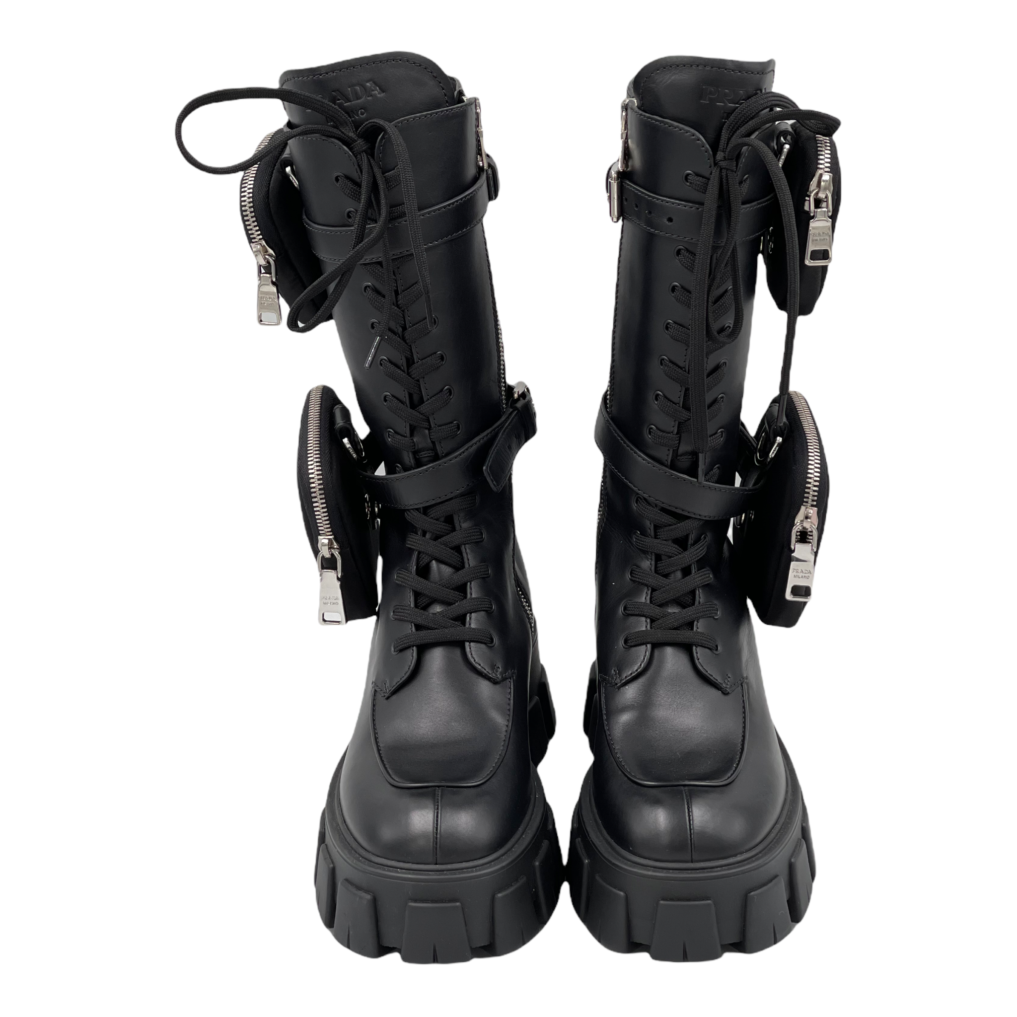 Prada Ankle Boots Monolith aus Leder